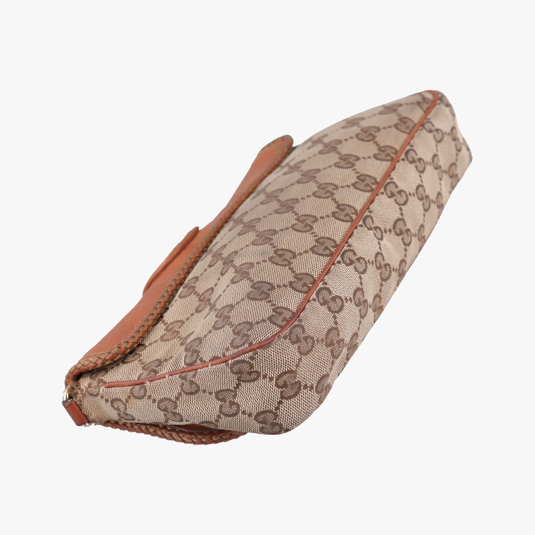 Secondhand Gucci Marrakech Beige × Brown canvas×leather 257032 shoulderbag | stylenewstar