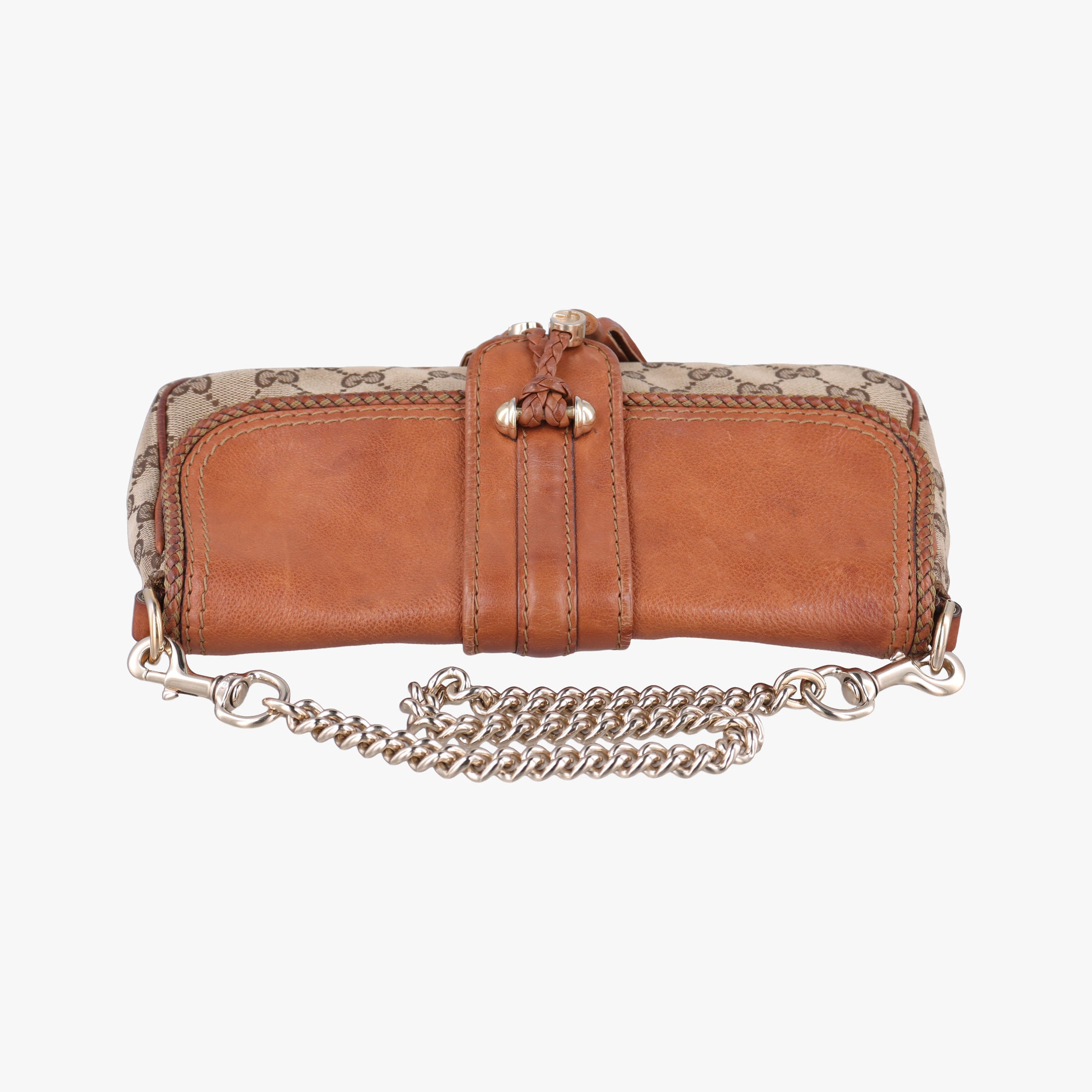 Secondhand Gucci Marrakech Beige × Brown canvas×leather 257032 shoulderbag | stylenewstar