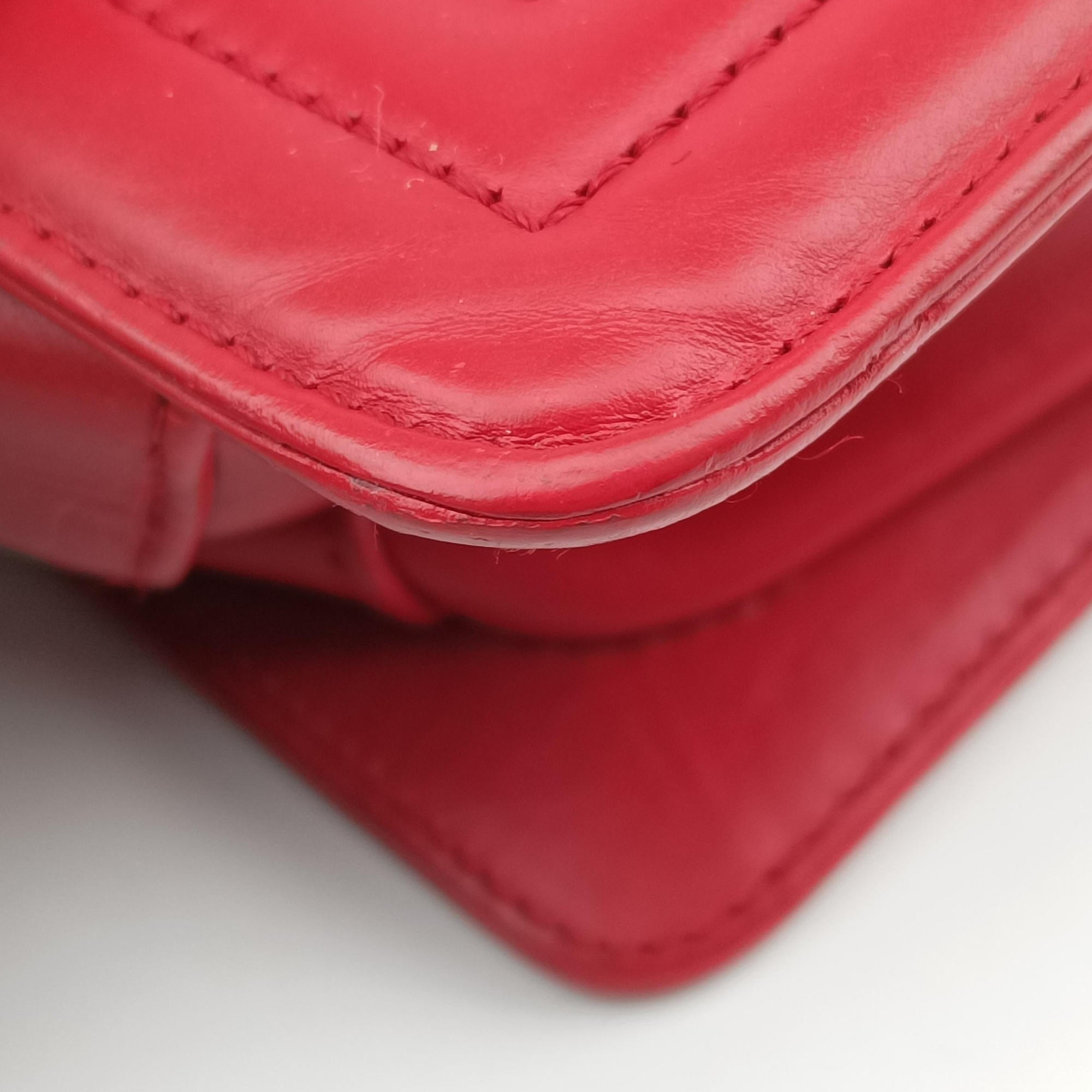 Pre-owned Chanel Jetsetter Boy Shopping Tote Red Leather A66708 shoulderbag | stylenewstar