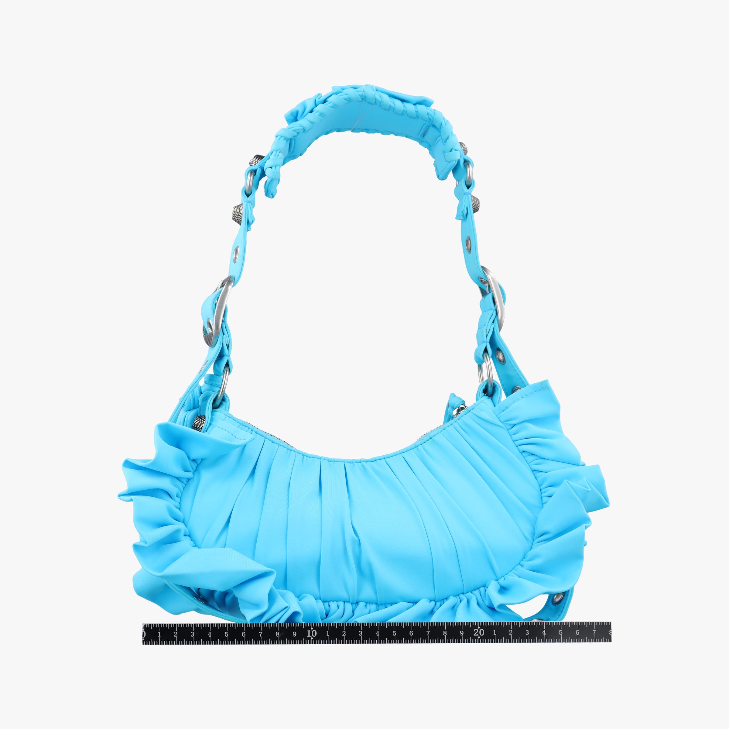 Pre-owned Balenciaga Le Cagole mini Blue fabric  shoulderbag | stylenewstar