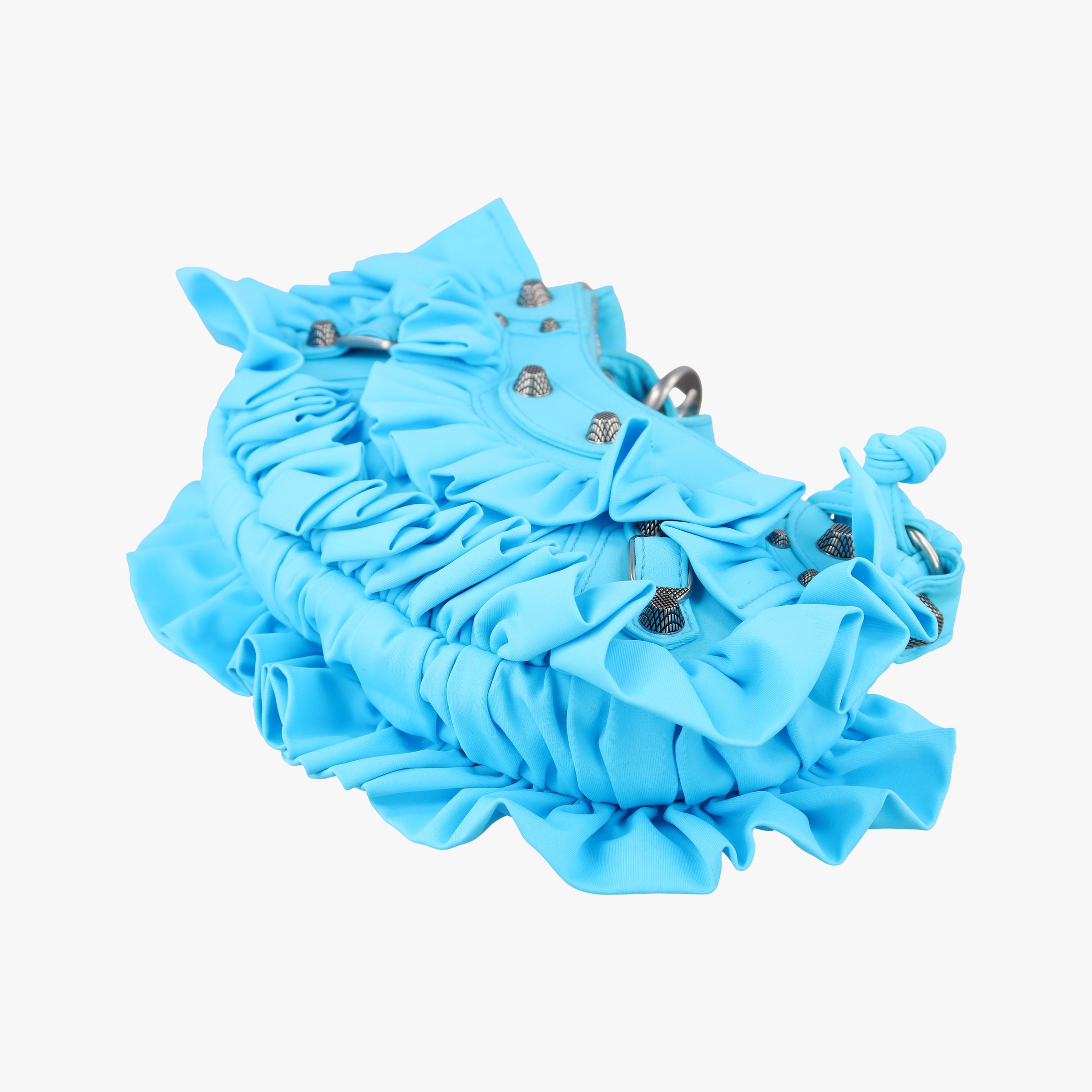Pre-owned Balenciaga Le Cagole mini Blue fabric  shoulderbag | stylenewstar