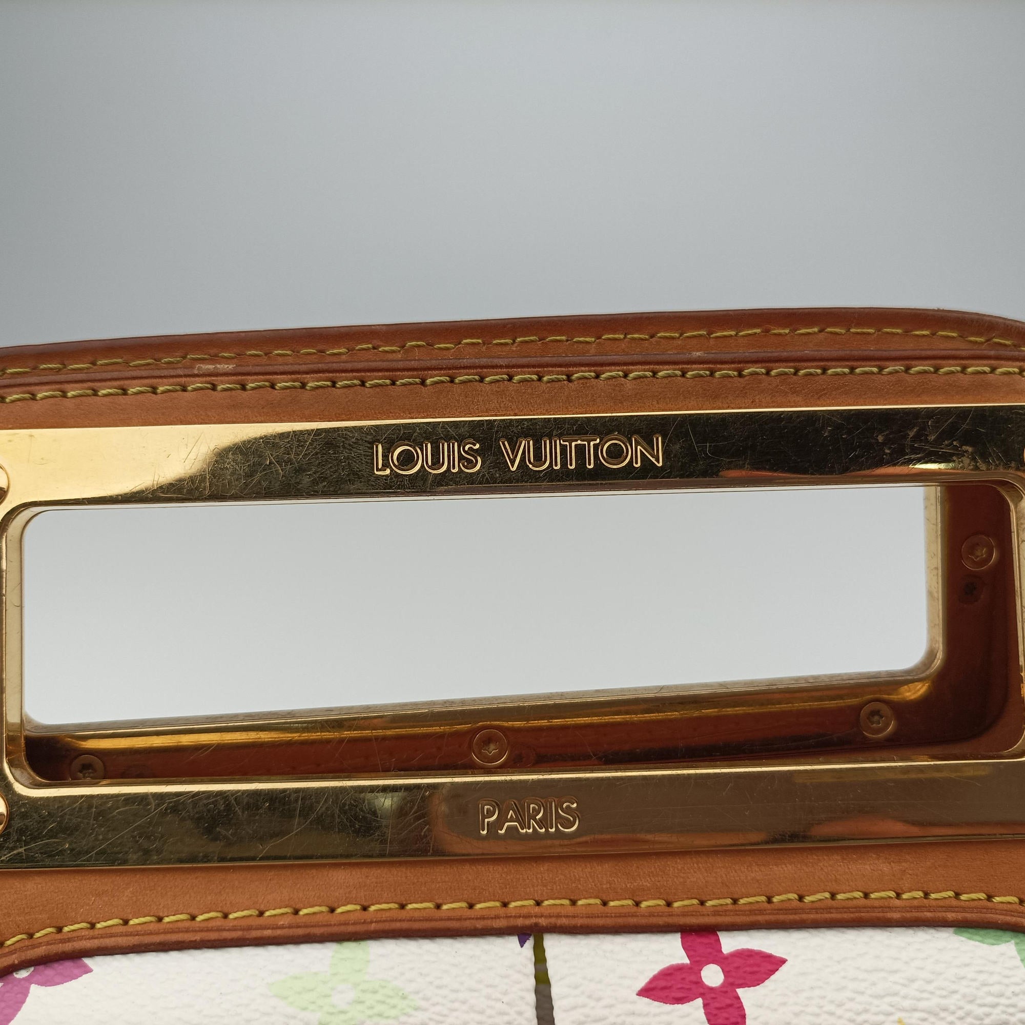 Pre-owned Louis Vuitton JUDY MM white Monogram Multicolor M40255 shoulderbag | stylenewstar