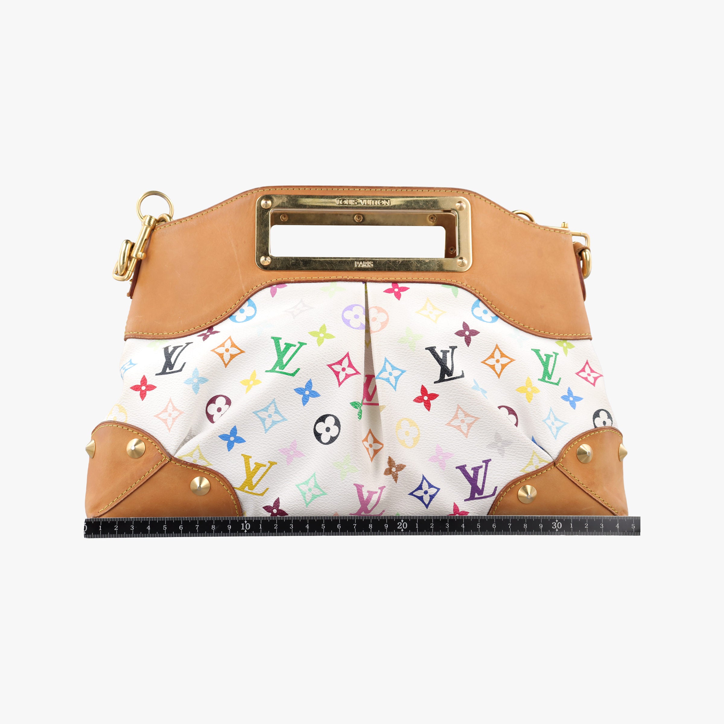 Pre-owned Louis Vuitton JUDY MM white Monogram Multicolor M40255 shoulderbag | stylenewstar