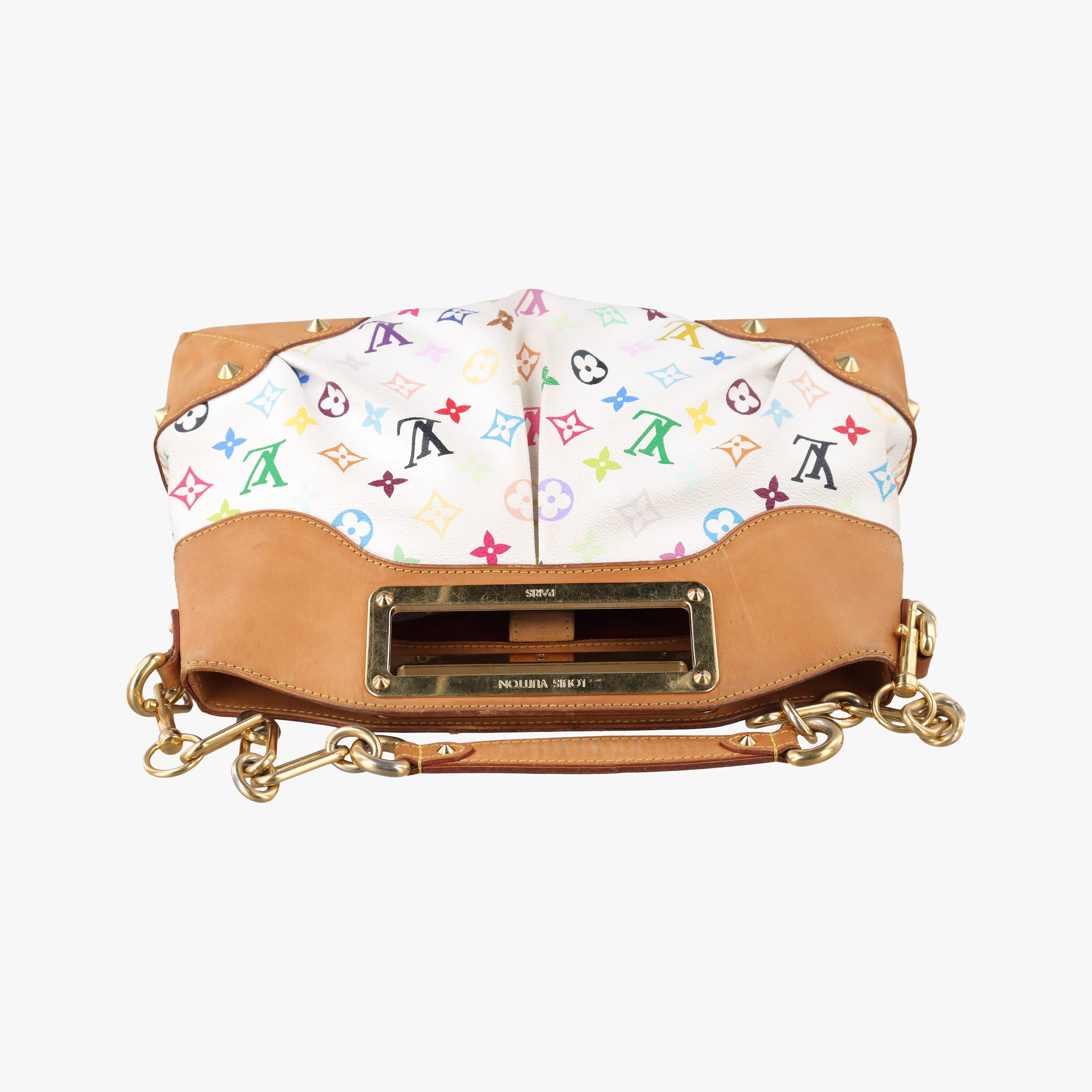 Pre-owned Louis Vuitton JUDY MM white Monogram Multicolor M40255 shoulderbag | stylenewstar
