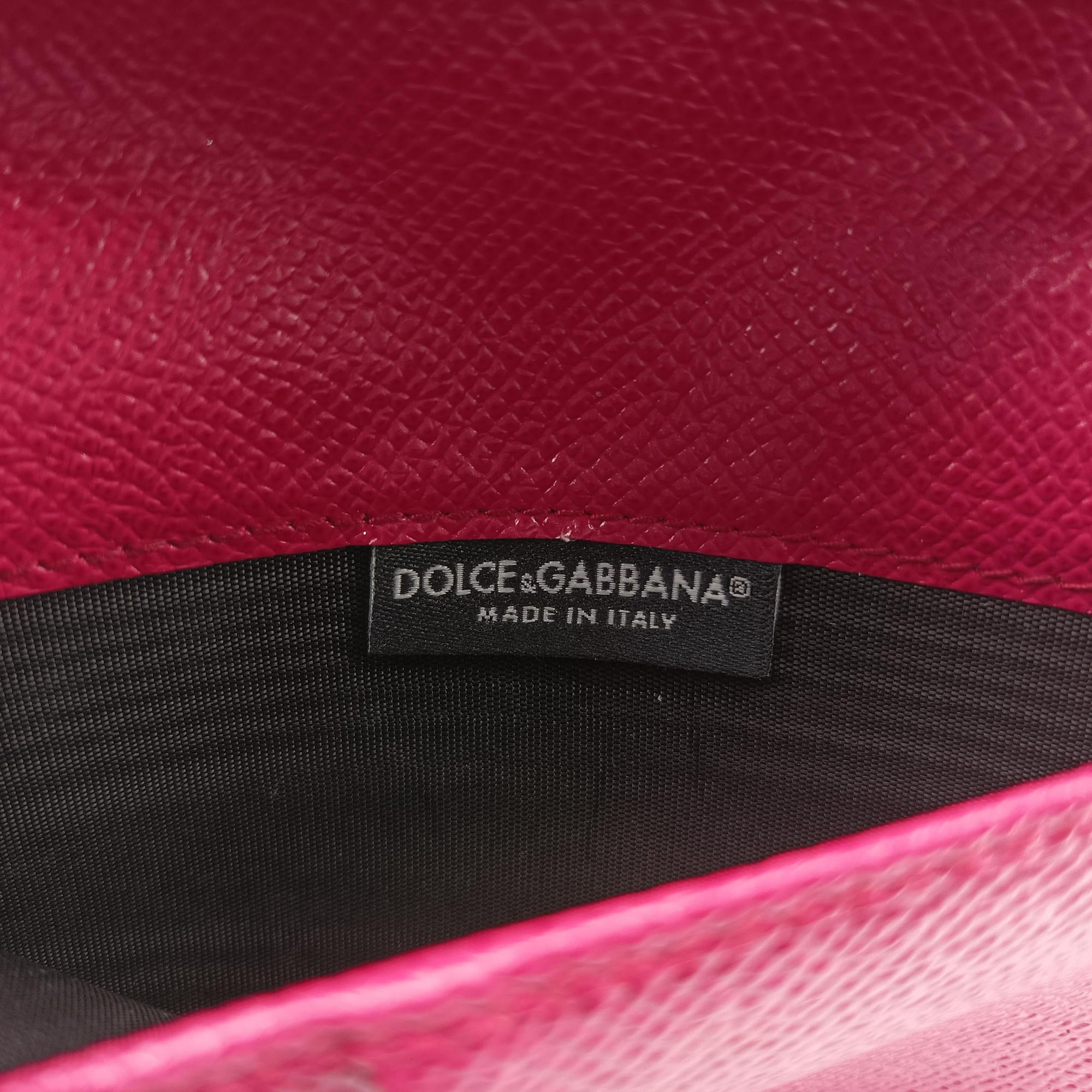 Pre-owned Dolce & Gabbana Sicily floral pink×Multicolour leather  shoulderbag | stylenewstar