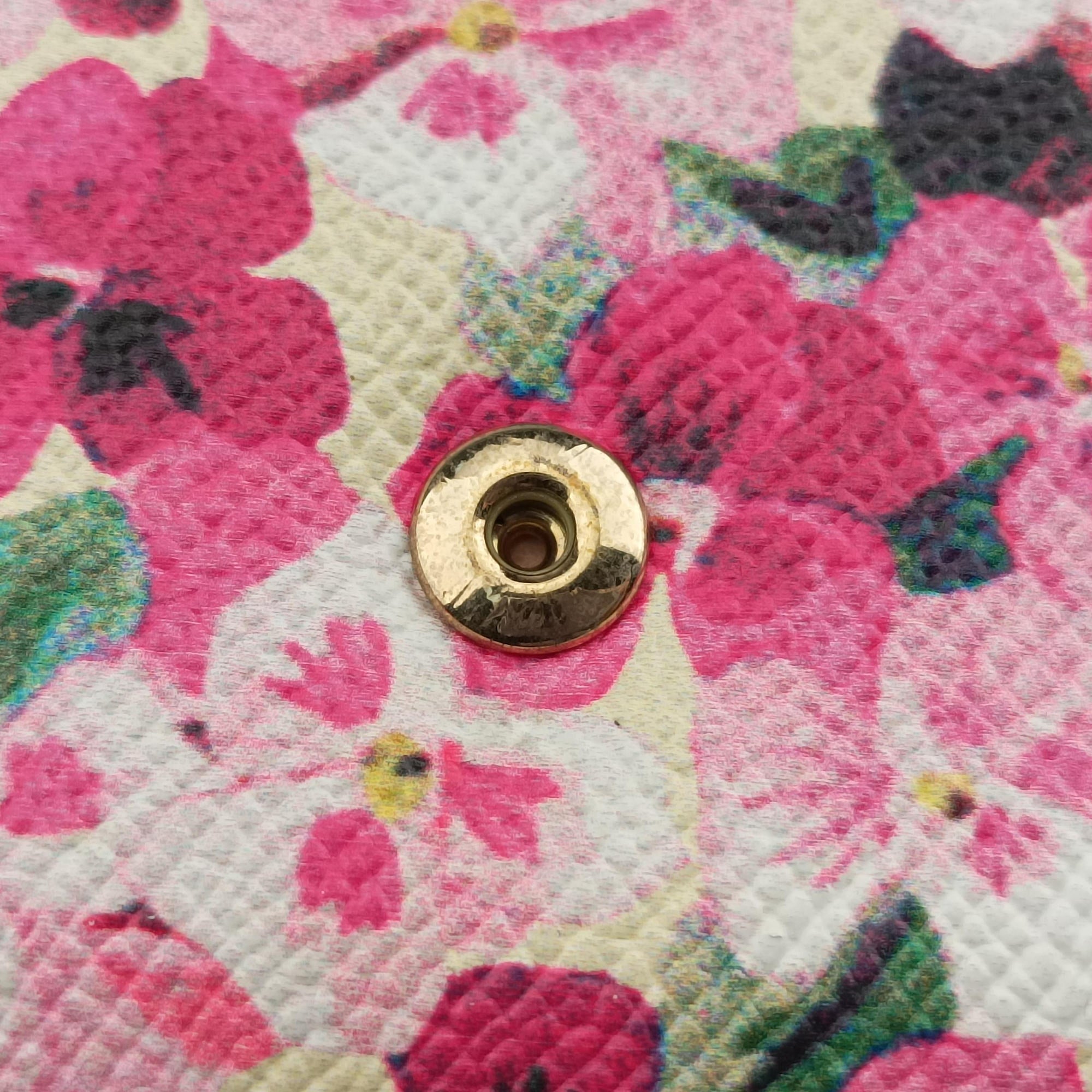 Pre-owned Dolce & Gabbana Sicily floral pink×Multicolour leather  shoulderbag | stylenewstar