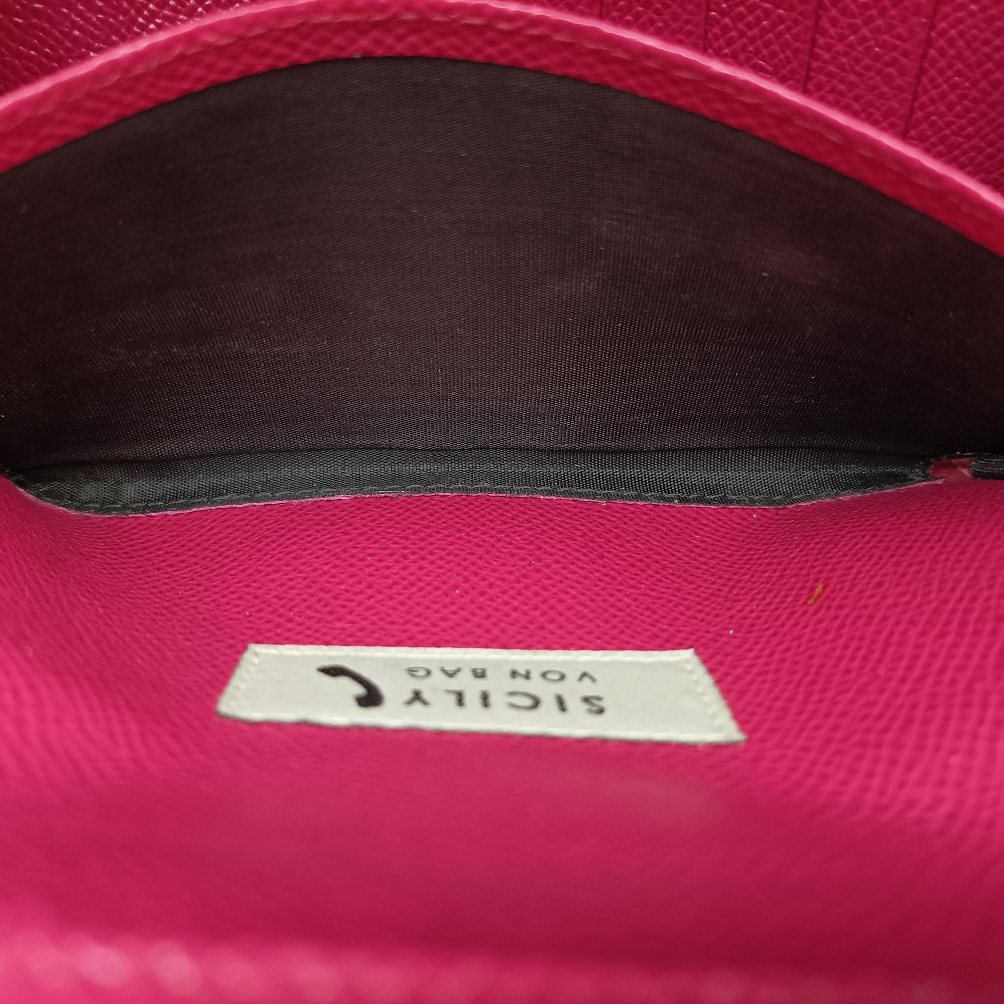 Pre-owned Dolce & Gabbana Sicily floral pink×Multicolour leather  shoulderbag | stylenewstar
