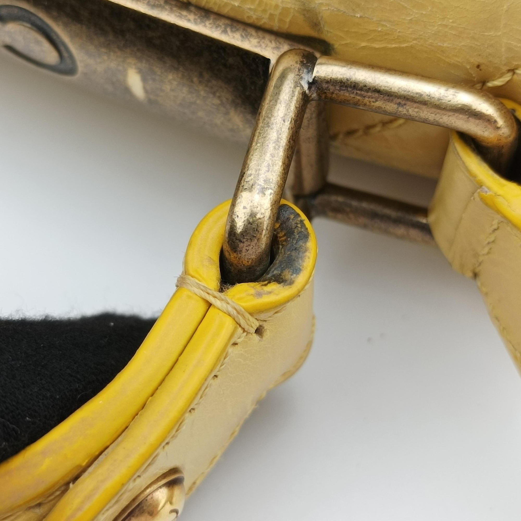 Pre-owned Chanel 2.55 Rita Matelasse Yellow Leather A66816 shoulderbag | stylenewstar
