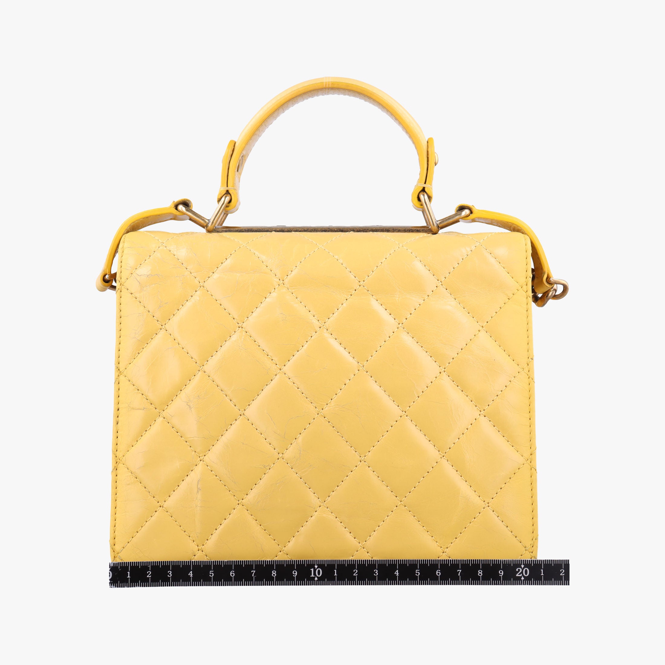 Pre-owned Chanel 2.55 Rita Matelasse Yellow Leather A66816 shoulderbag | stylenewstar