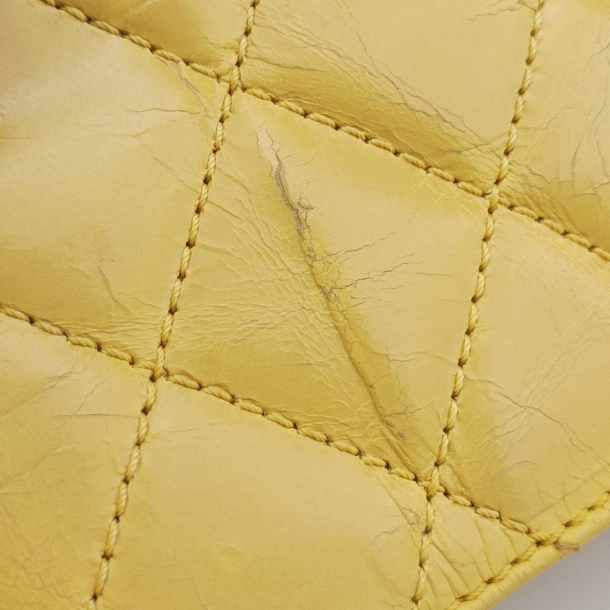 Pre-owned Chanel 2.55 Rita Matelasse Yellow Leather A66816 shoulderbag | stylenewstar