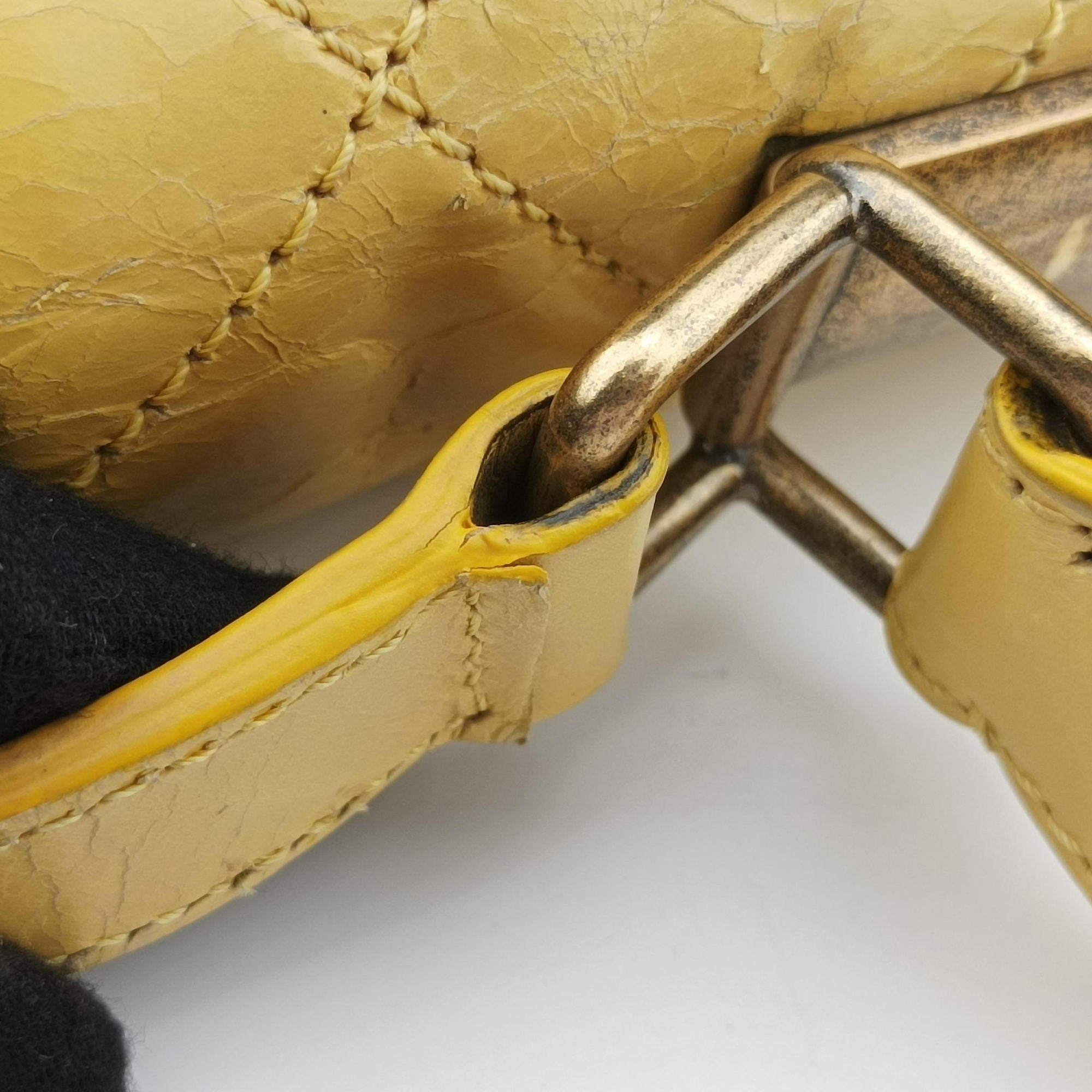 Pre-owned Chanel 2.55 Rita Matelasse Yellow Leather A66816 shoulderbag | stylenewstar