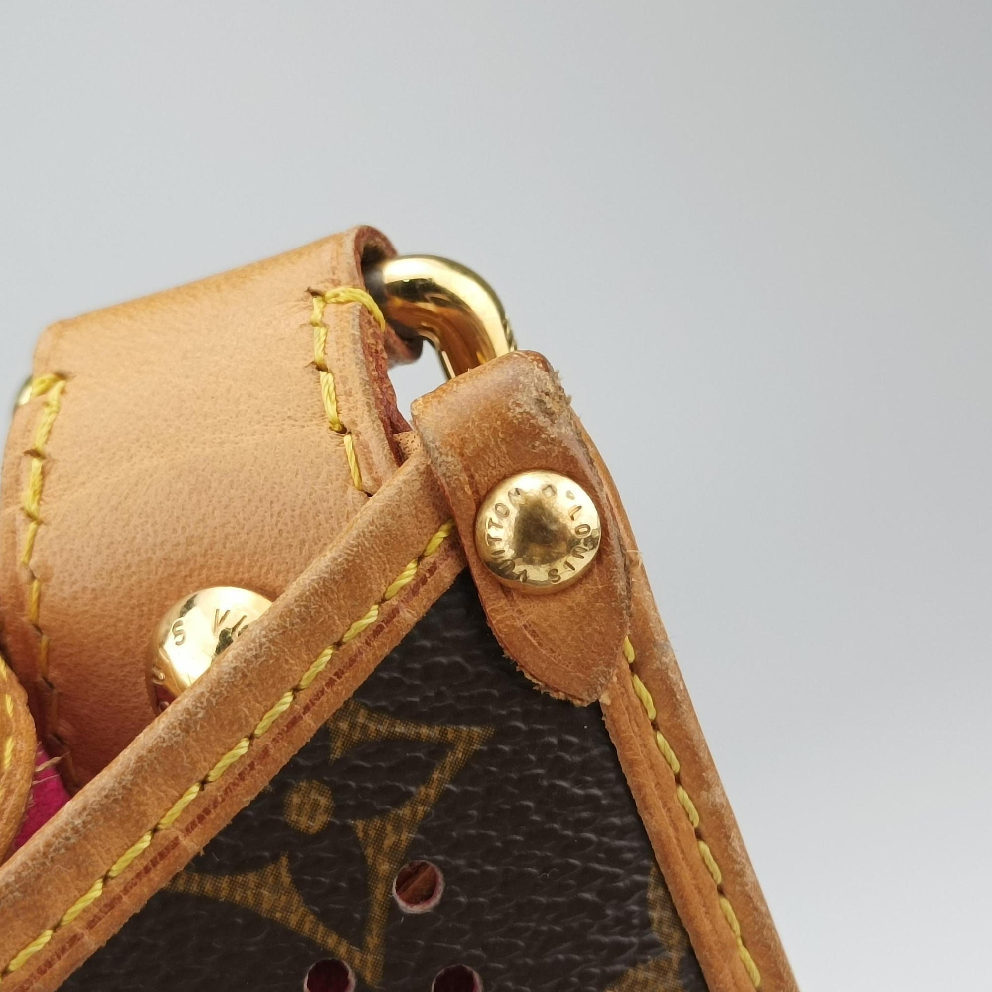 Pre-owned Louis Vuitton Musette brown×FUCHSIA Monogram Perforated M95172 shoulderbag | stylenewstar