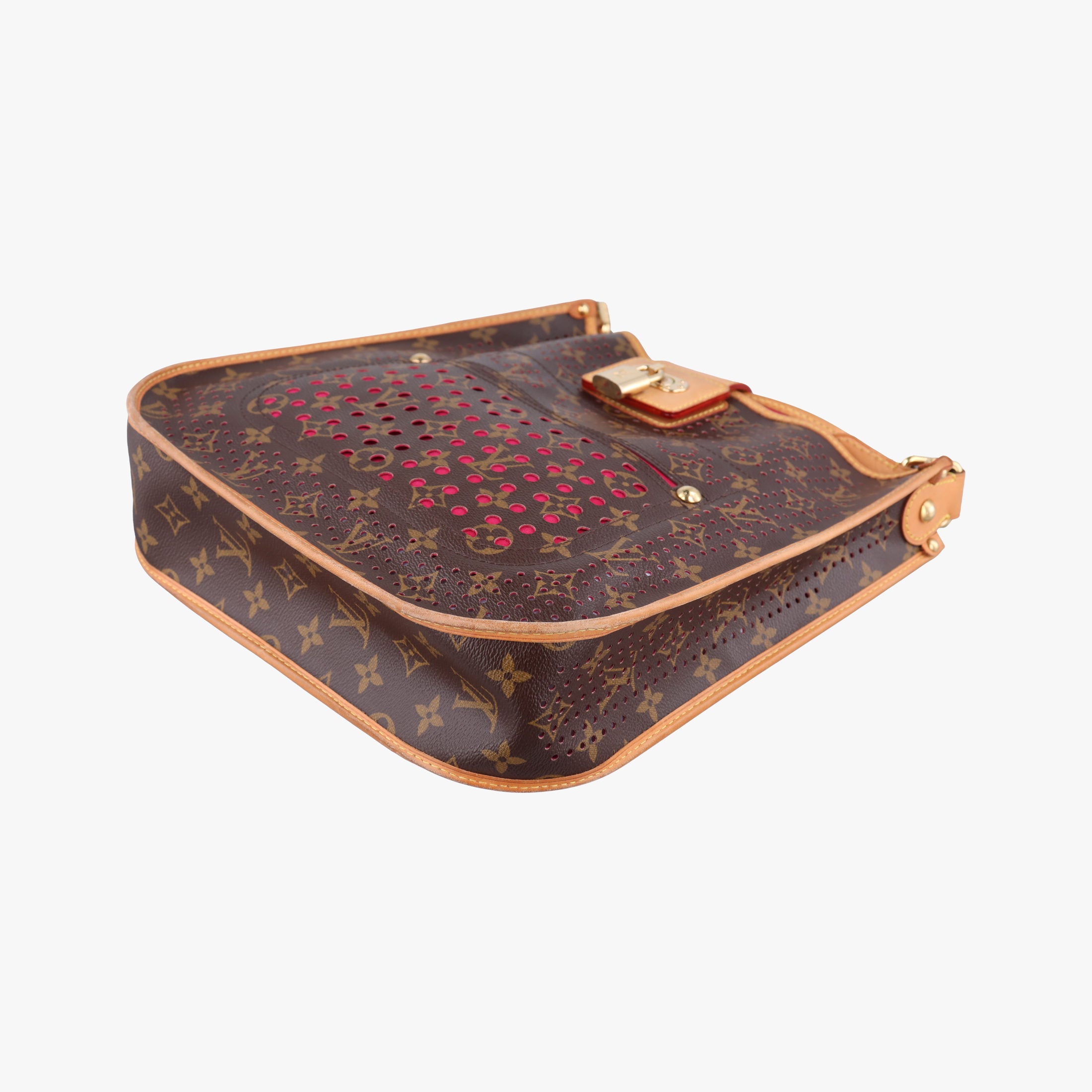 Pre-owned Louis Vuitton Musette brown×FUCHSIA Monogram Perforated M95172 shoulderbag | stylenewstar