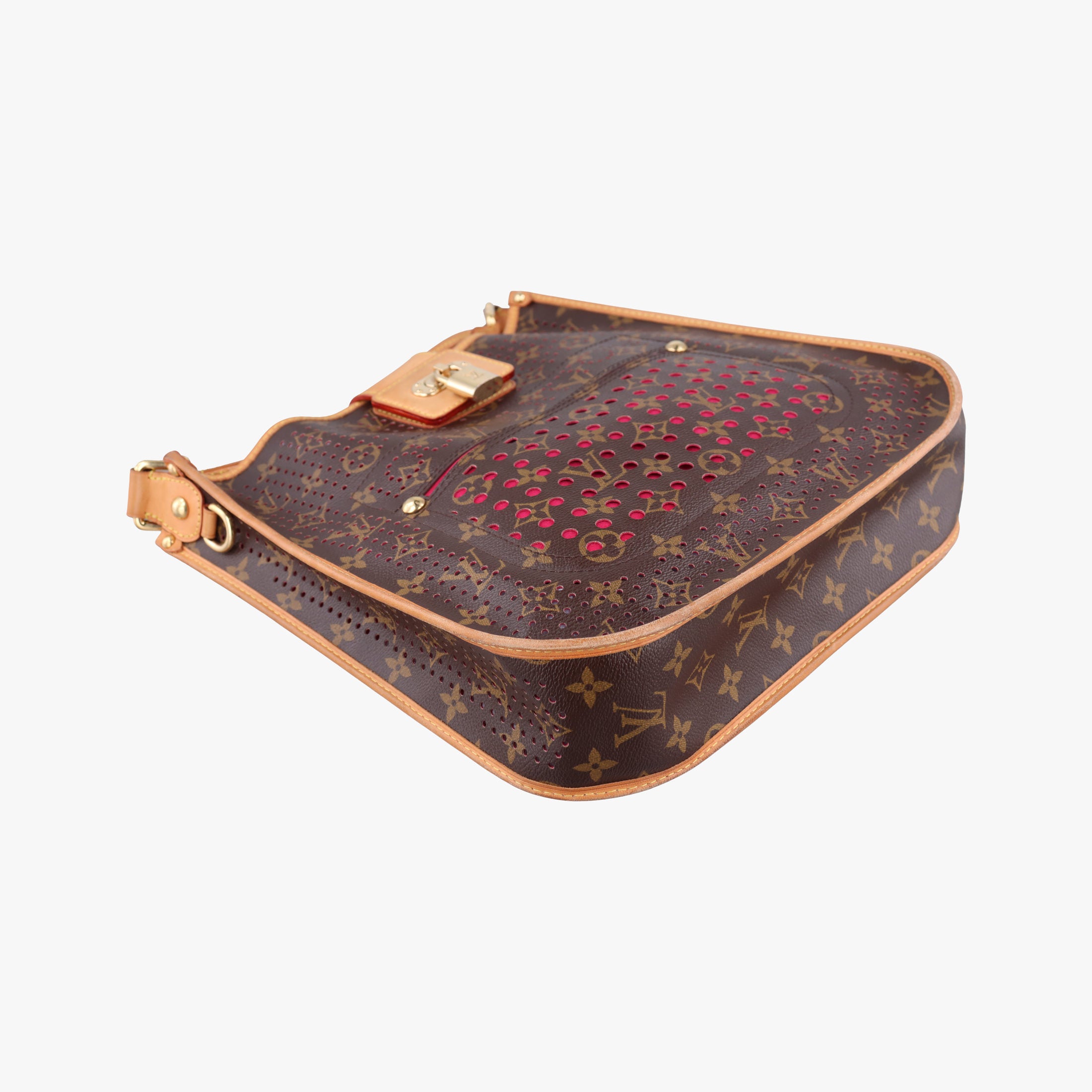Pre-owned Louis Vuitton Musette brown×FUCHSIA Monogram Perforated M95172 shoulderbag | stylenewstar