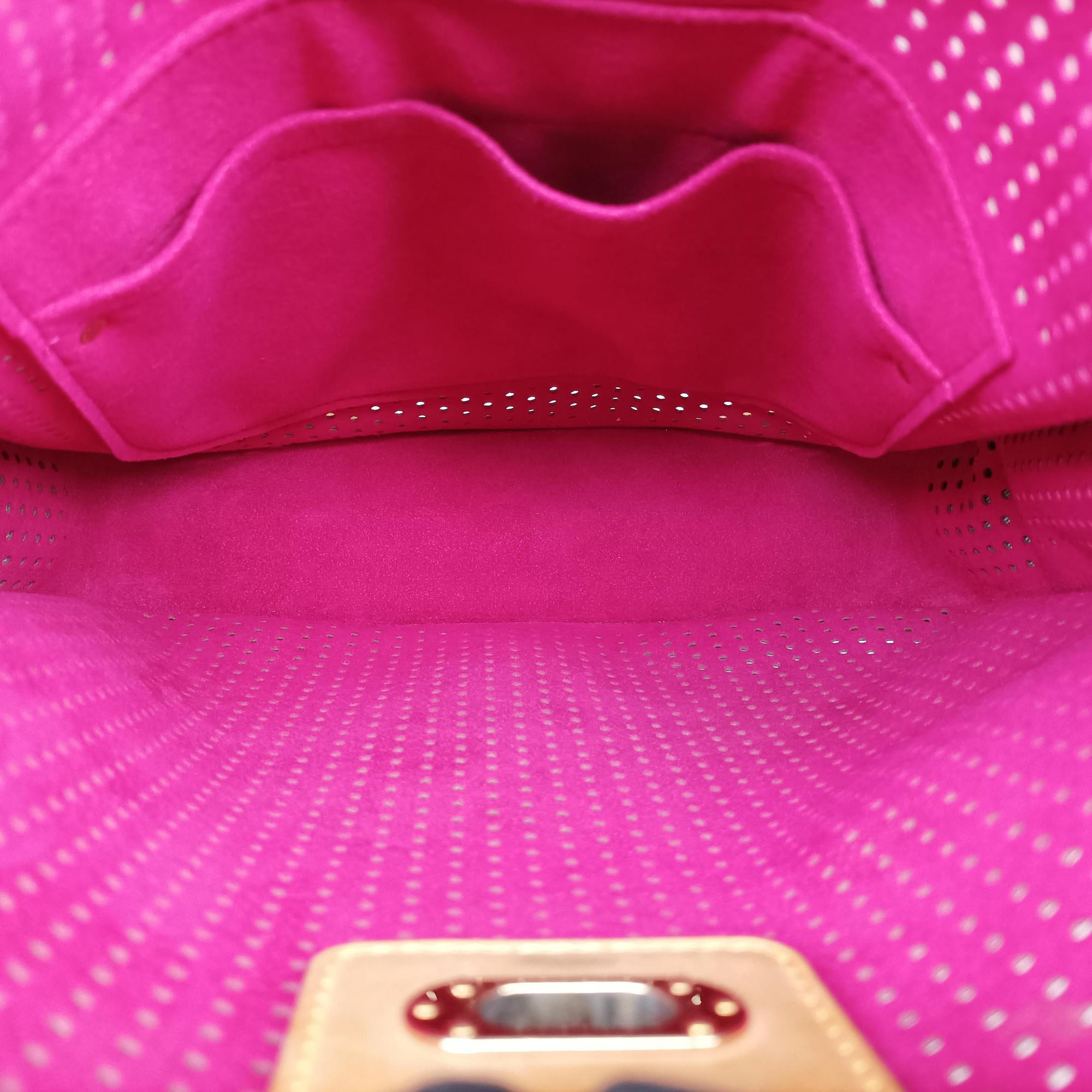 Pre-owned Louis Vuitton Musette brown×FUCHSIA Monogram Perforated M95172 shoulderbag | stylenewstar