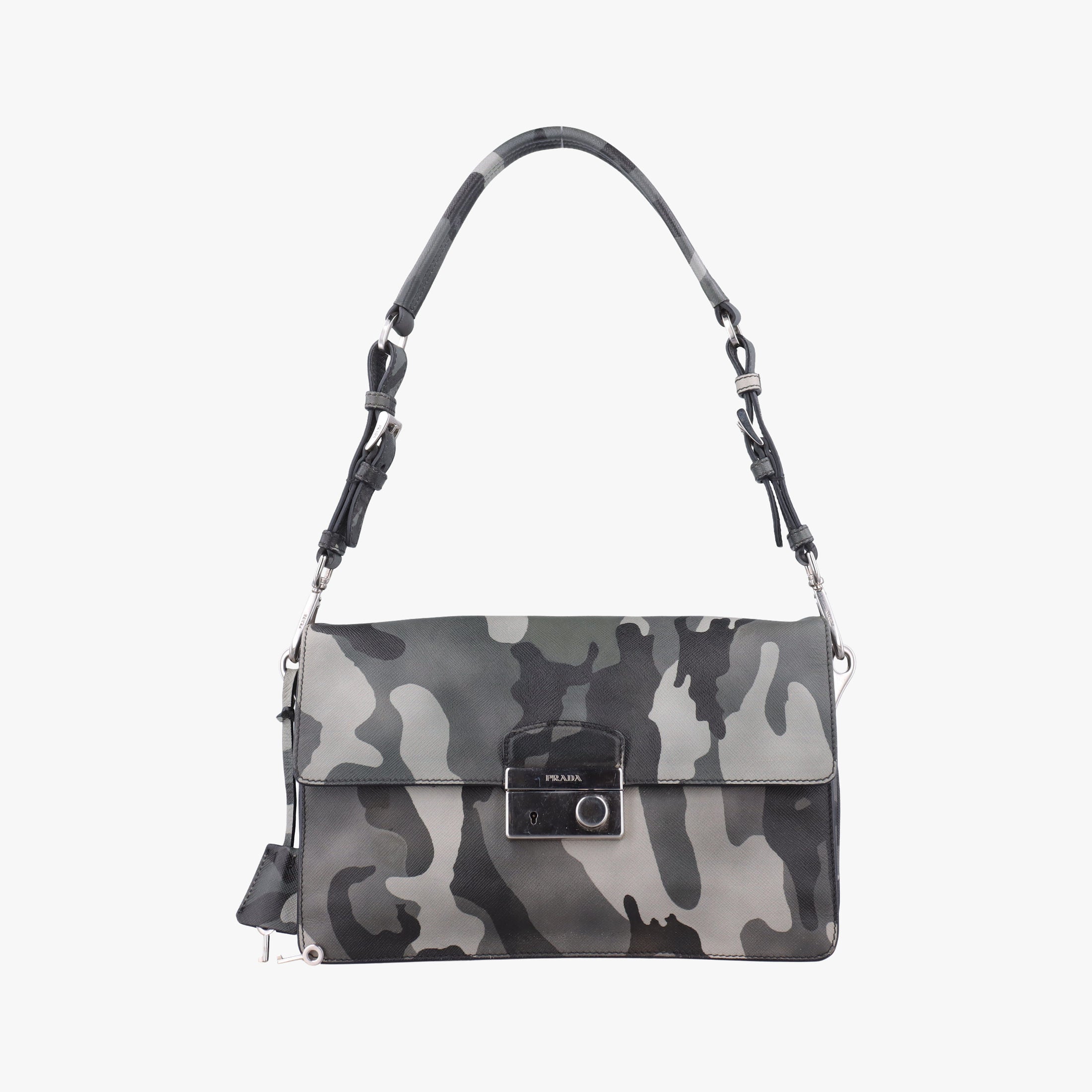 Pre-owned Prada Sound Multicolour saffiano leather  shoulderbag | stylenewstar