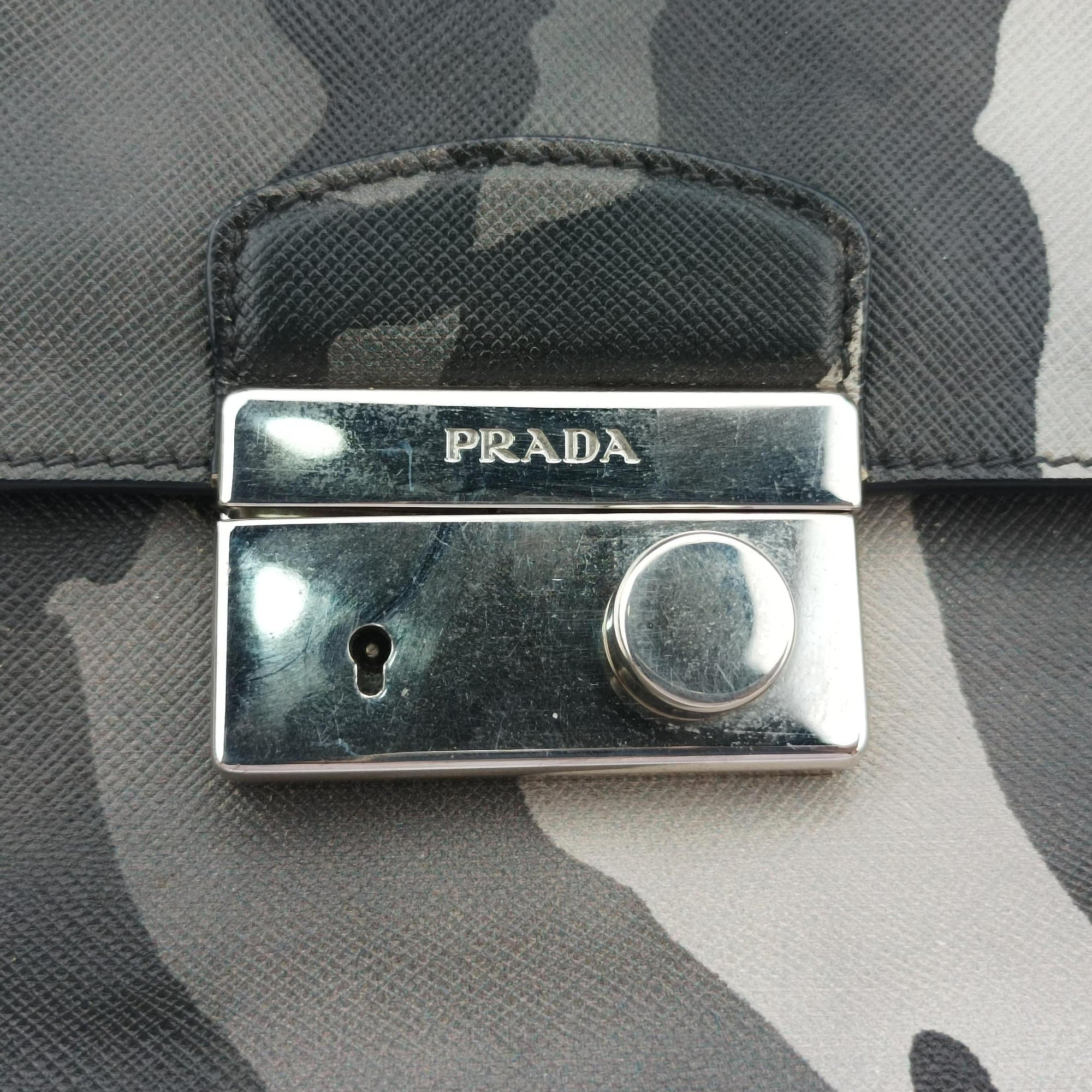 Pre-owned Prada Sound Multicolour saffiano leather  shoulderbag | stylenewstar