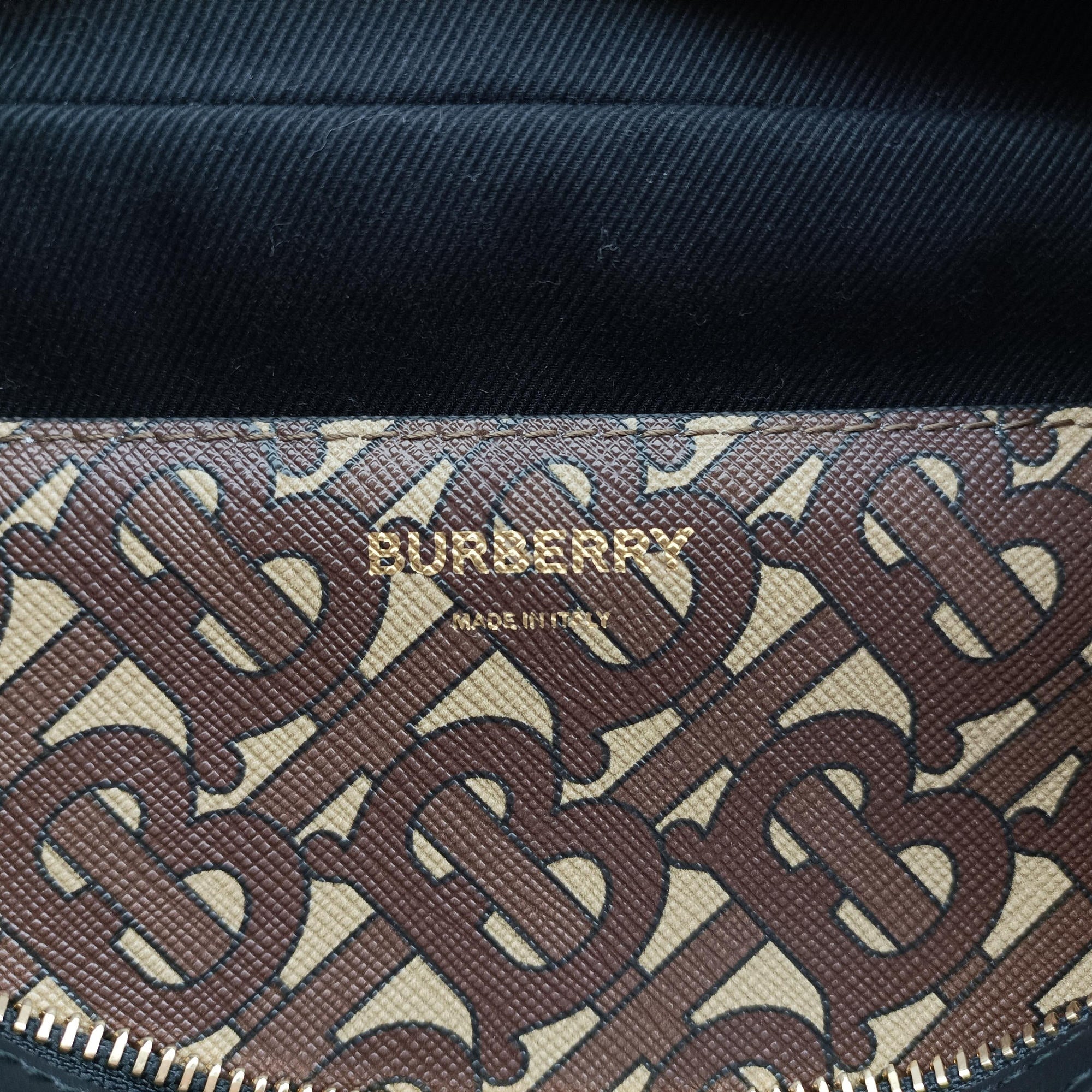 Pre-owned Burberry Monogram Stripe Brown×Multicolour PVC coated canvas x leather  bum bag/waist bag | stylenewstar
