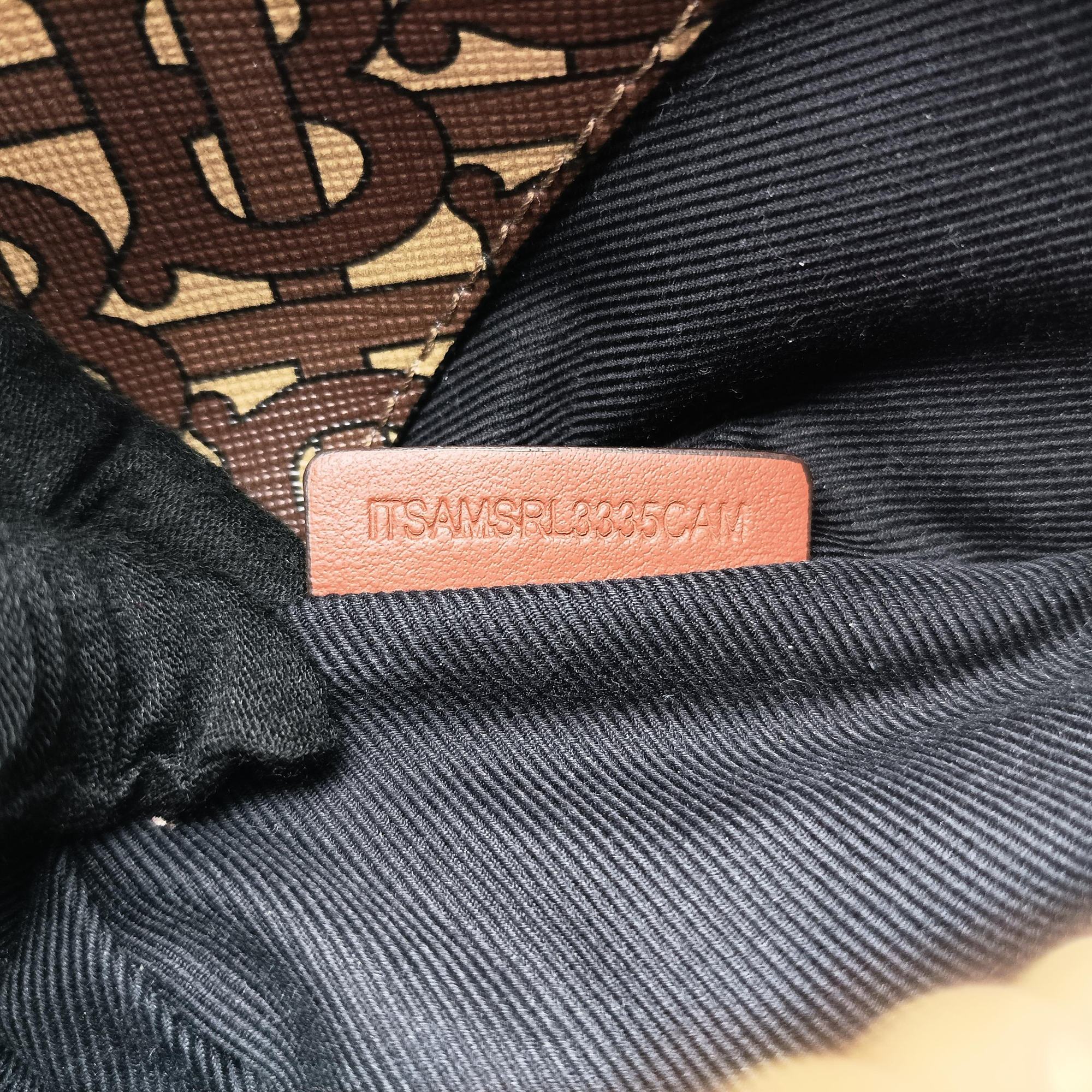 Pre-owned Burberry Monogram Stripe Brown×Multicolour PVC coated canvas x leather  bum bag/waist bag | stylenewstar