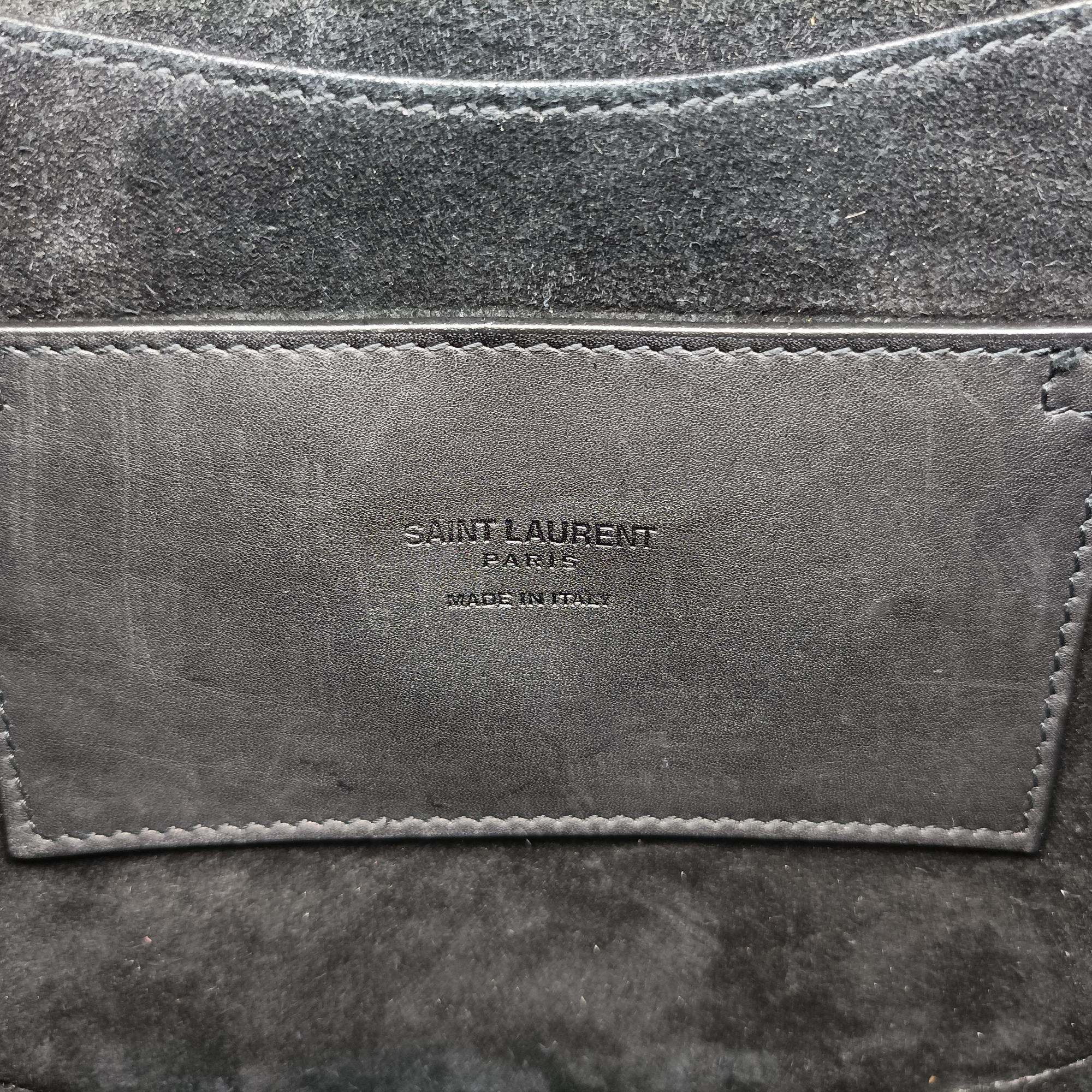Pre-owned Yves Saint Laurent KAIA Small Black Leather 619740 shoulderbag | stylenewstar