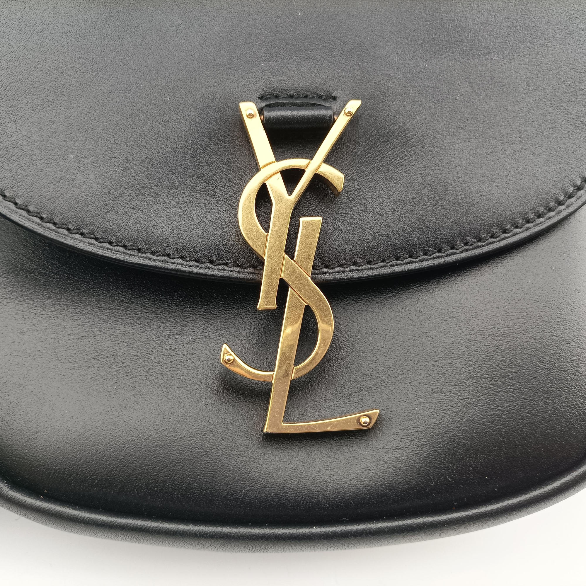 Pre-owned Yves Saint Laurent KAIA Small Black Leather 619740 shoulderbag | stylenewstar
