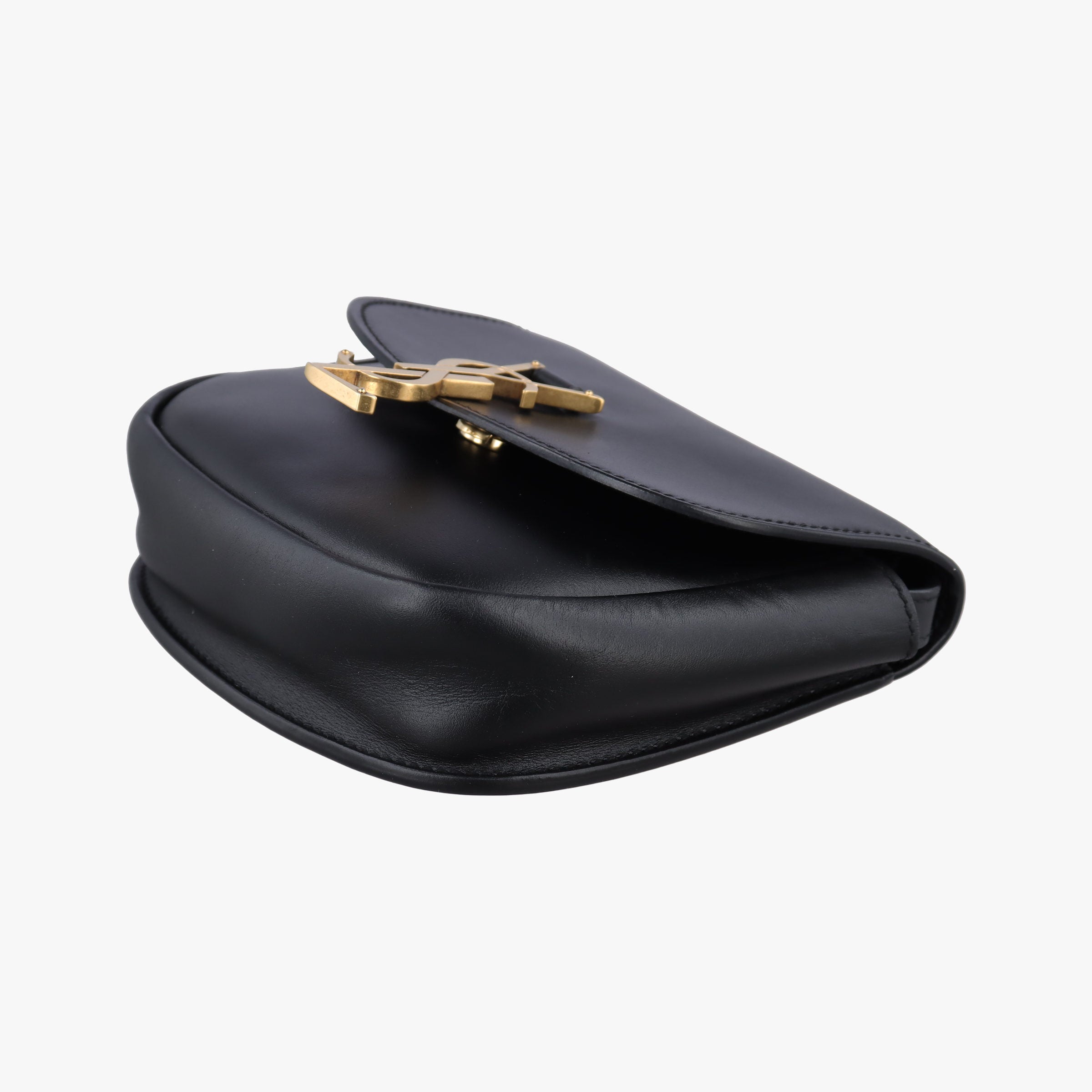Pre-owned Yves Saint Laurent KAIA Small Black Leather 619740 shoulderbag | stylenewstar