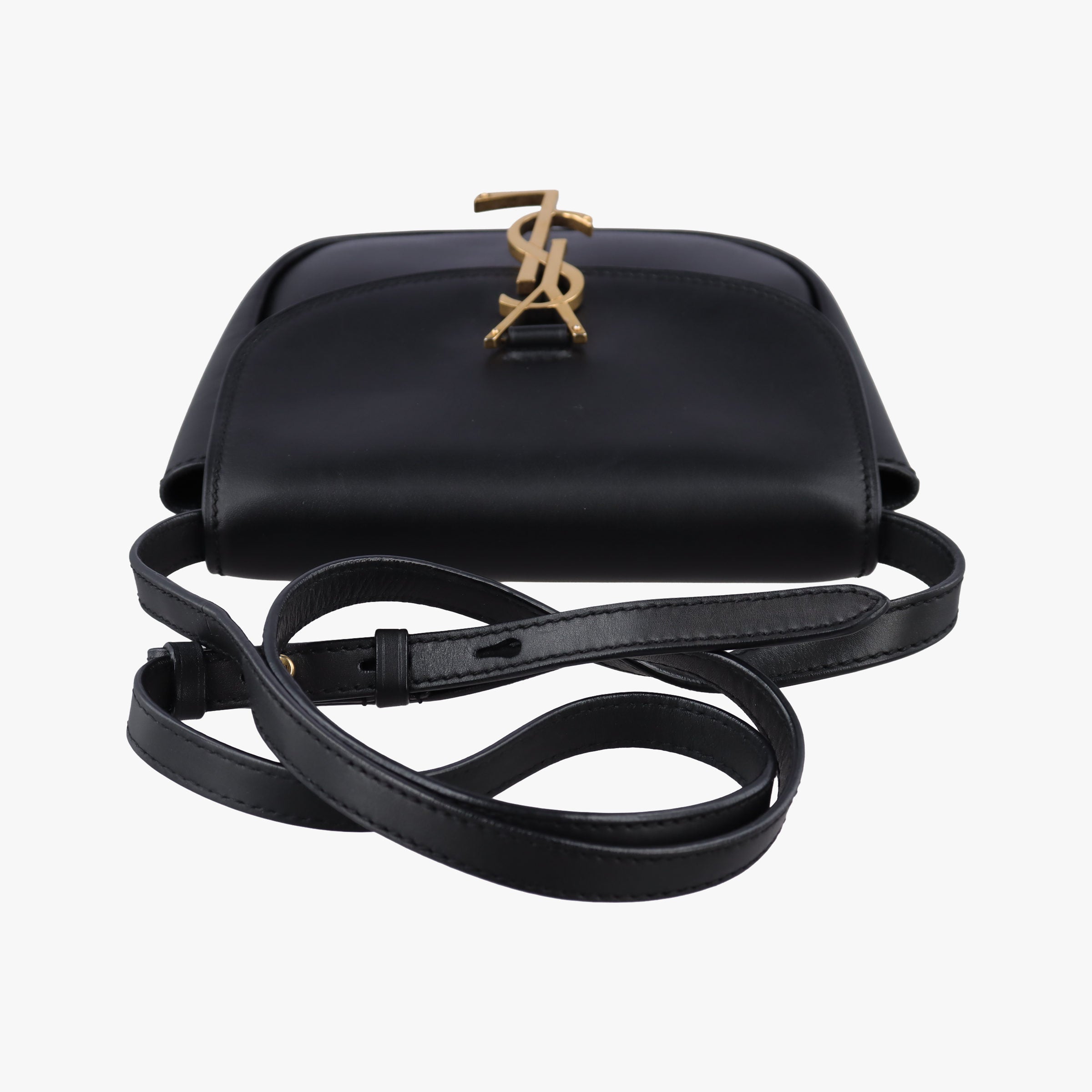 Pre-owned Yves Saint Laurent KAIA Small Black Leather 619740 shoulderbag | stylenewstar