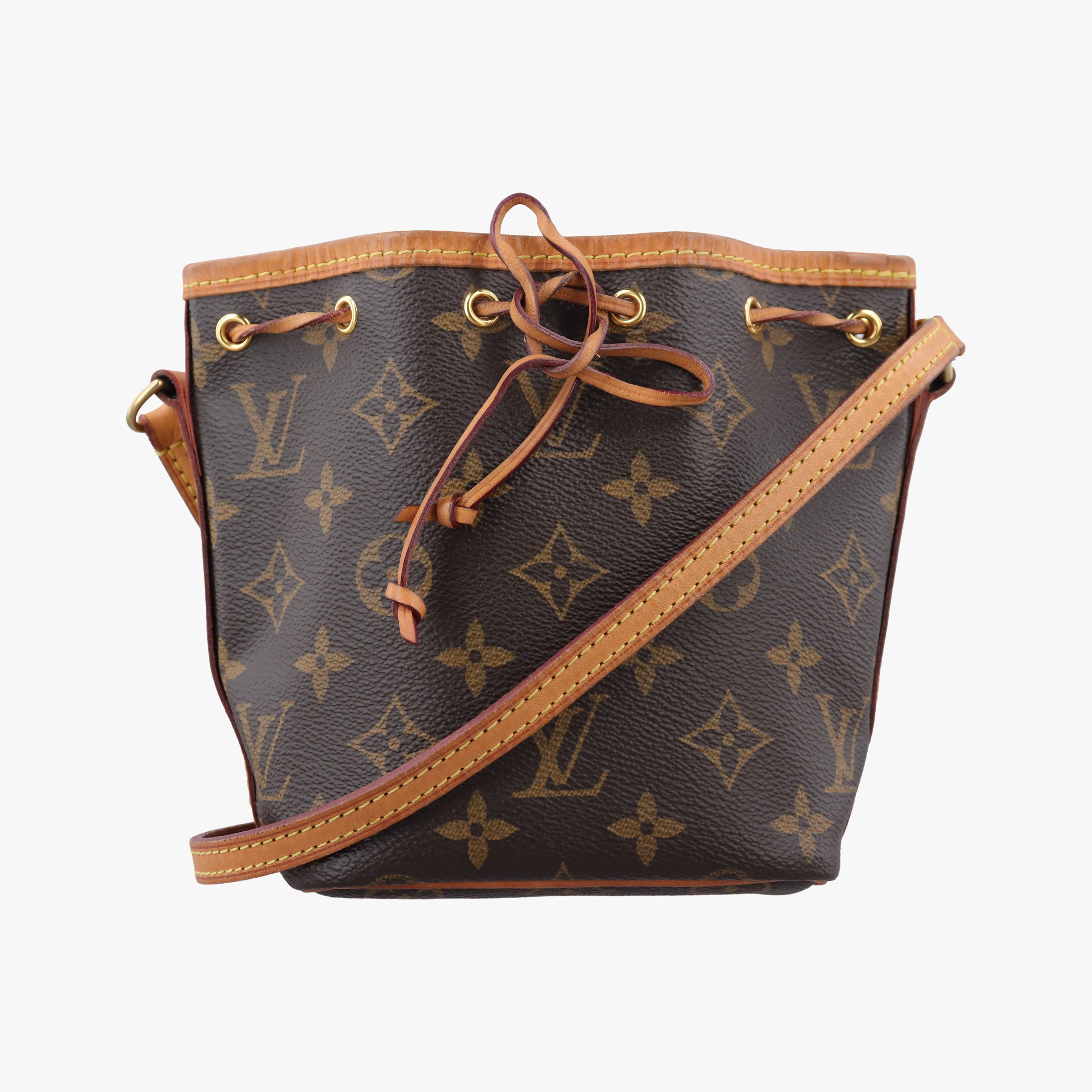 Pre-owned Louis Vuitton Nano Noe Brown Monogram Canvas M41346 shoulderbag | stylenewstar