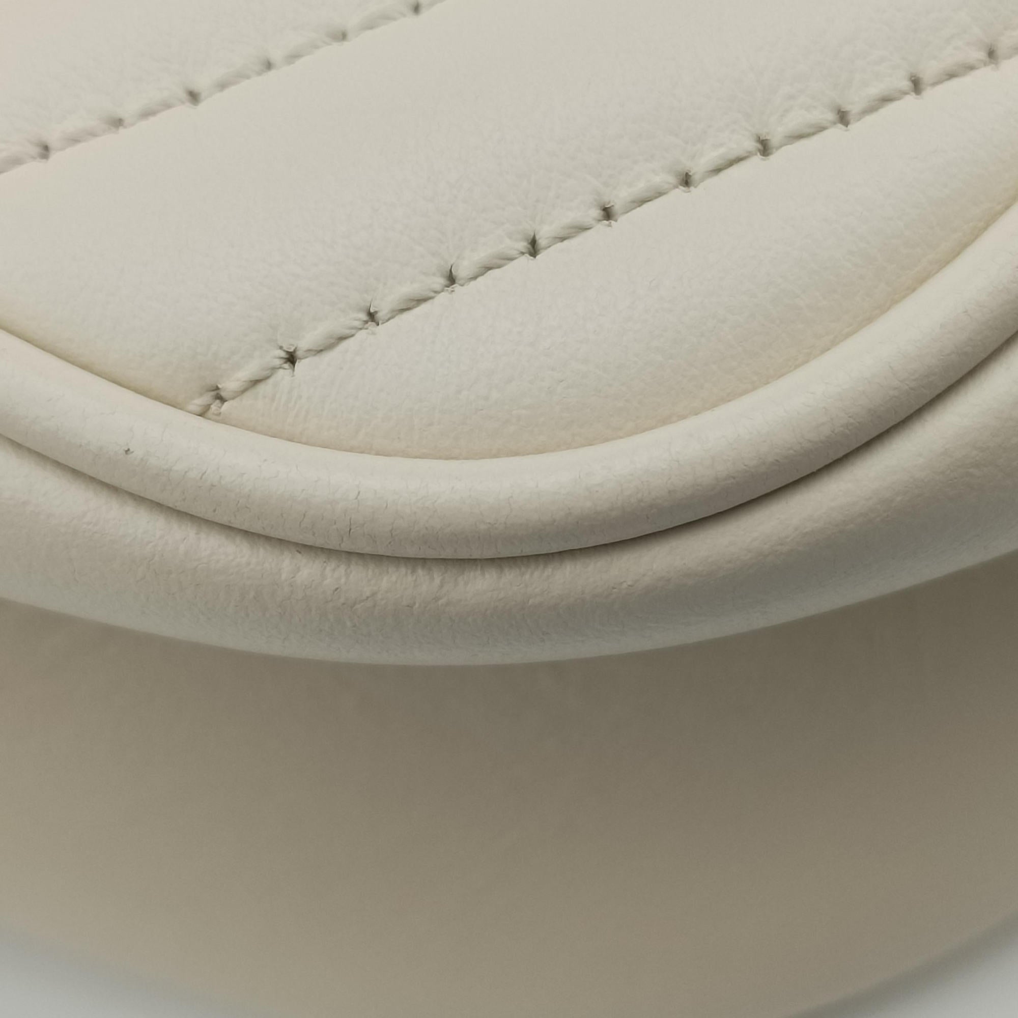 Pre-owned Gucci GG Marmont White Leather 447632 shoulderbag | stylenewstar