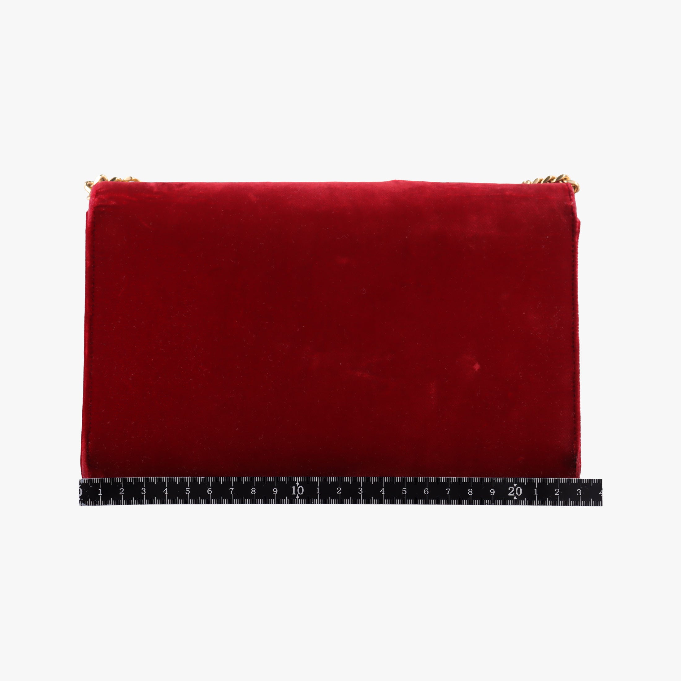 Pre-owned Yves Saint Laurent KATE Red velour 354119 shoulderbag | stylenewstar