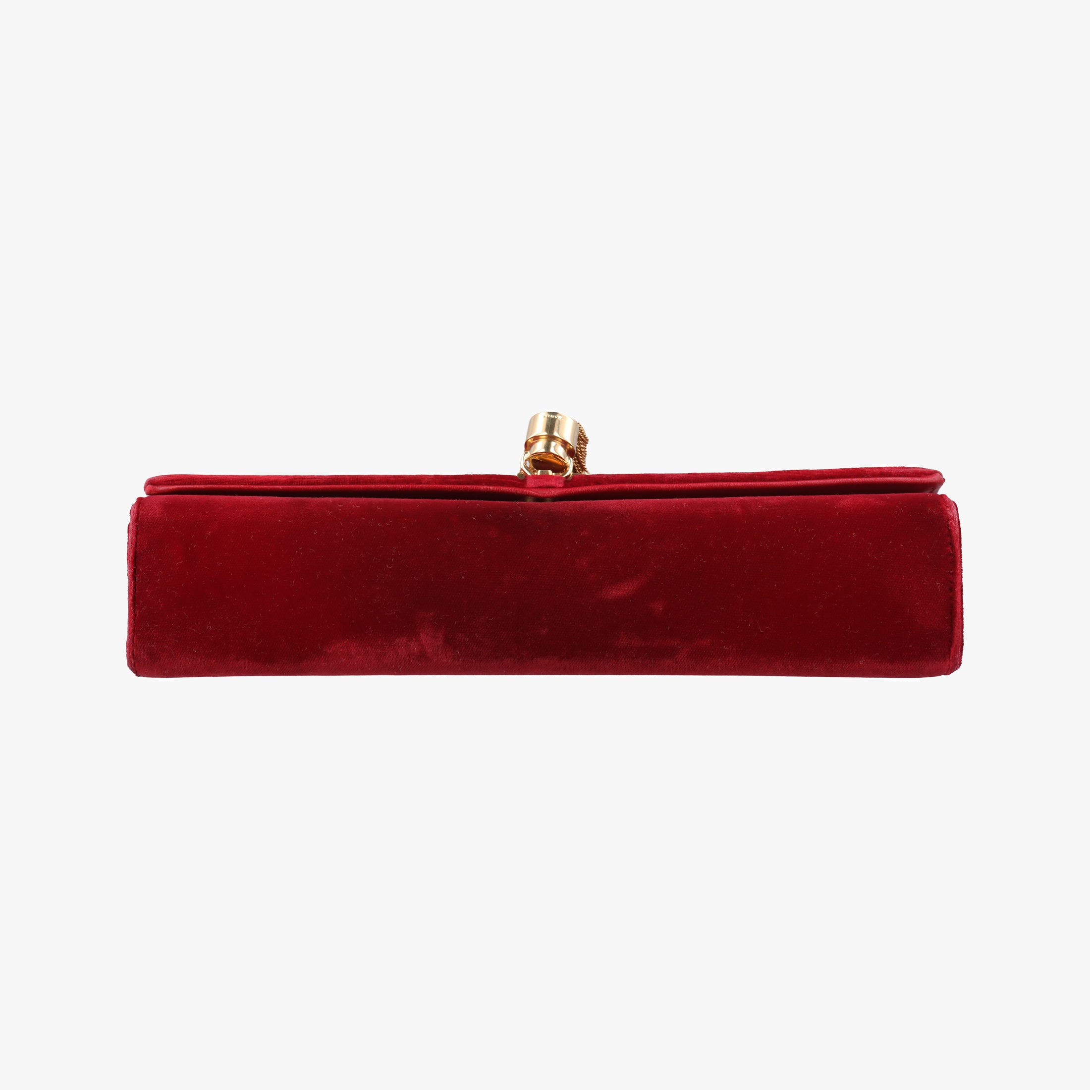 Pre-owned Yves Saint Laurent KATE Red velour 354119 shoulderbag | stylenewstar