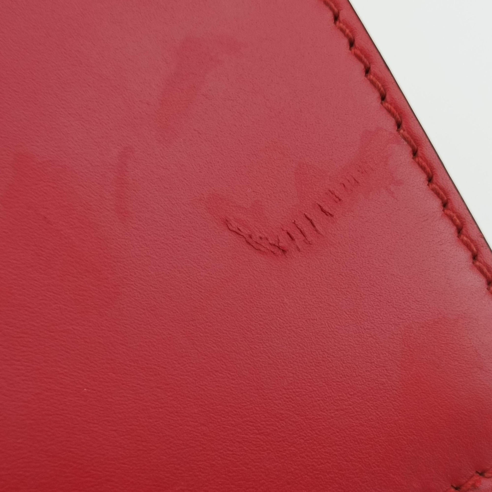 Pre-owned Gucci Sylvie Red×Black Leather 431666 shoulderbag | stylenewstar