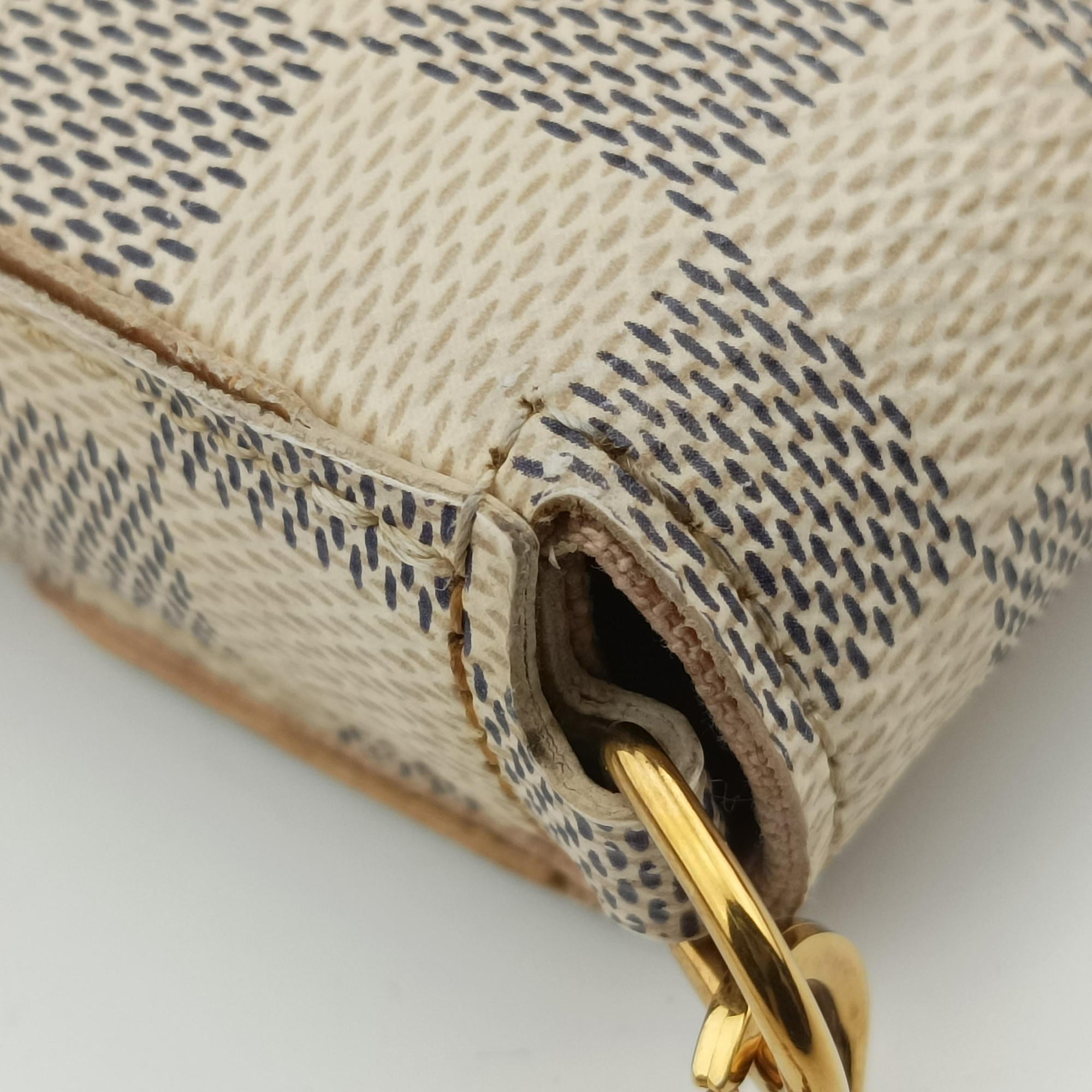 Pre-owned Louis Vuitton Pochette Felicie Azur Damier Canvas N63106 shoulderbag | stylenewstar