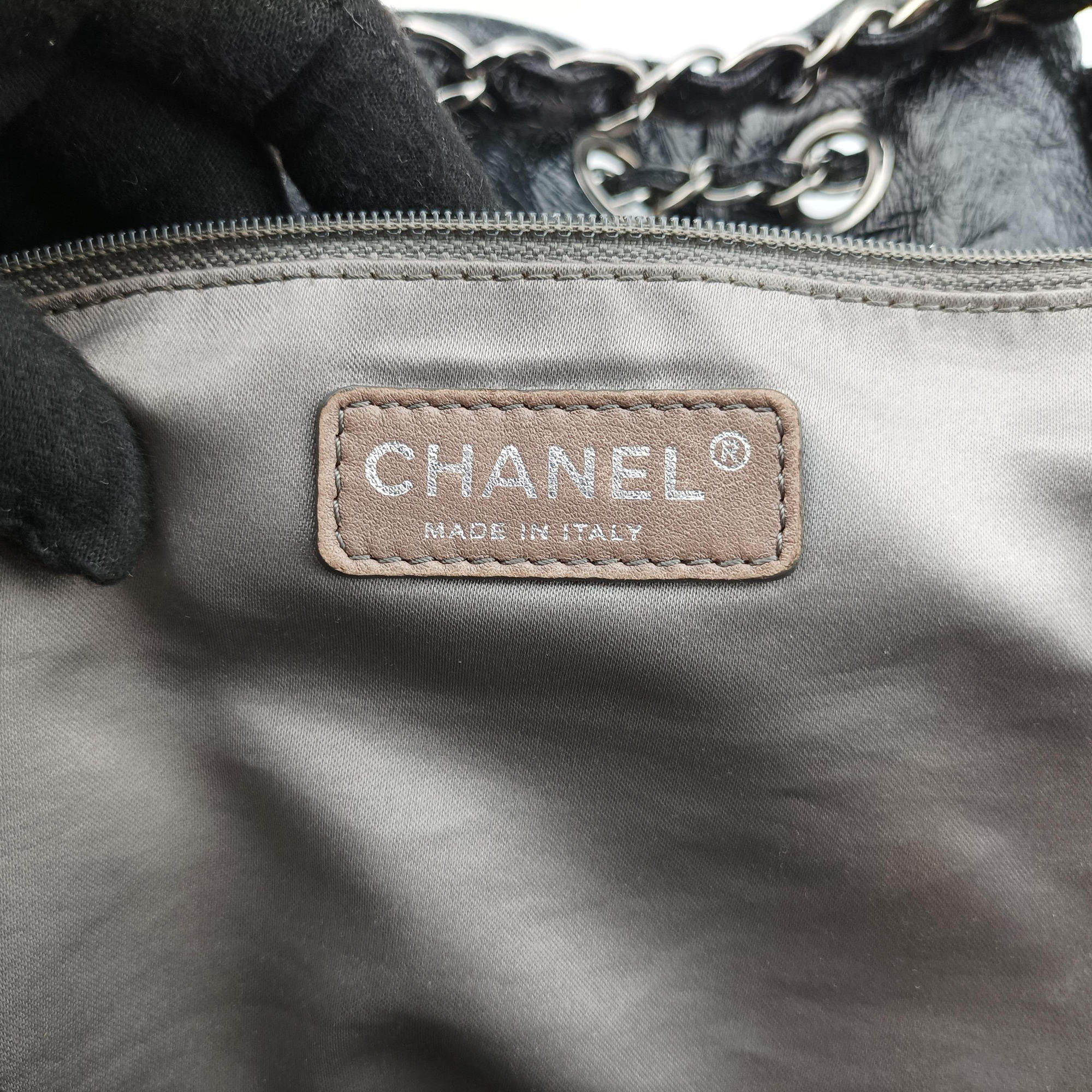 Pre-owned Chanel Coco Cabas GM Coco Mark Black Leather A46971 shoulderbag | stylenewstar