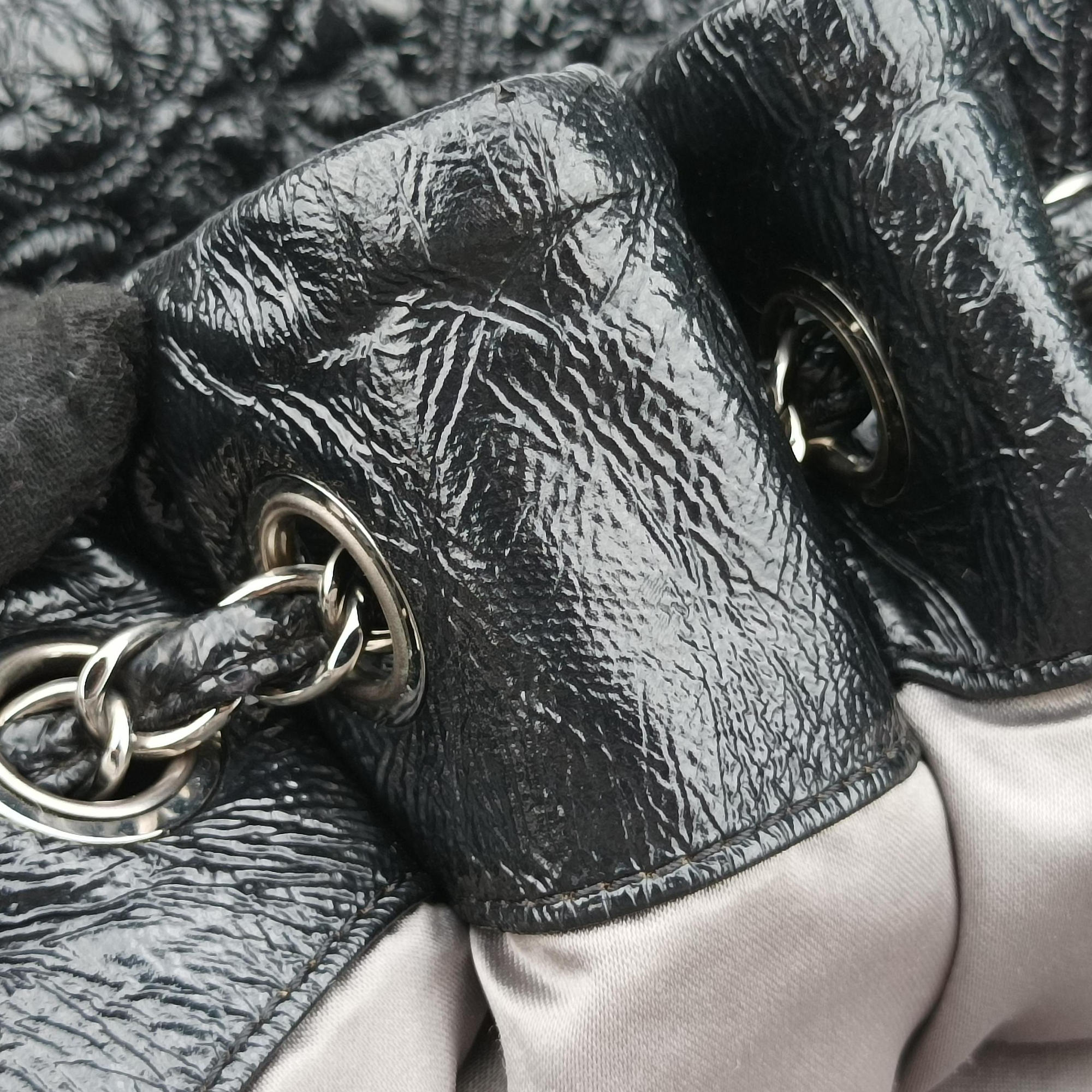 Pre-owned Chanel Coco Cabas GM Coco Mark Black Leather A46971 shoulderbag | stylenewstar