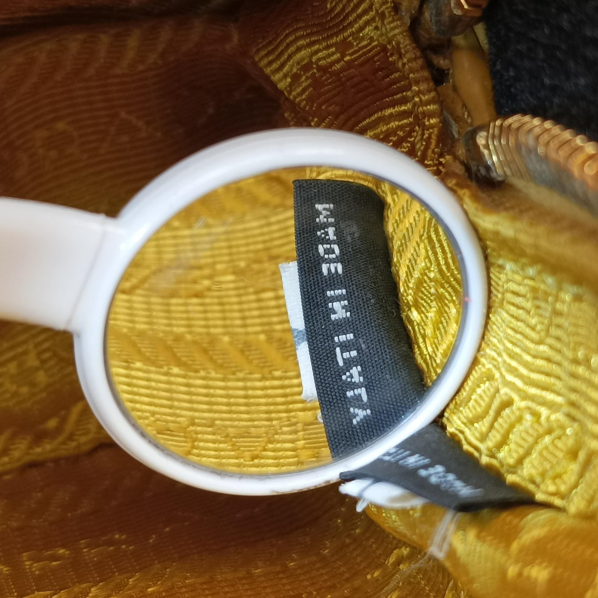 Pre-owned Prada VITELLO PHENIX Messenger Camera Yellow SAFFIANO Leather 1NF002 shoulderbag | stylenewstar