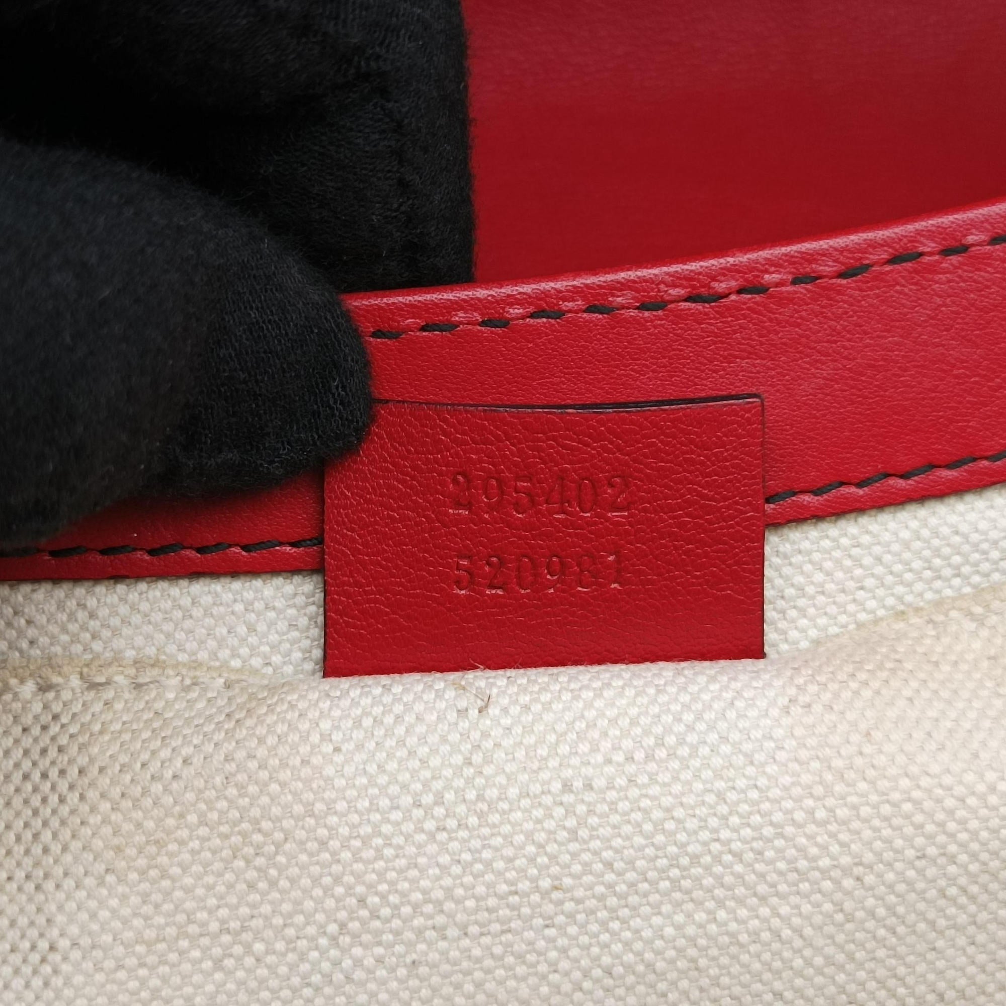 Pre-owned Gucci Emily Red Leather 295402 shoulderbag | stylenewstar
