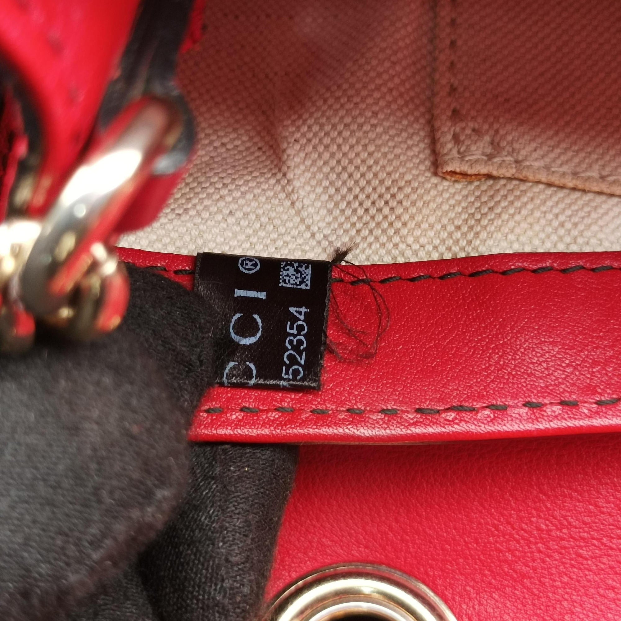 Pre-owned Gucci Emily Red Leather 295402 shoulderbag | stylenewstar
