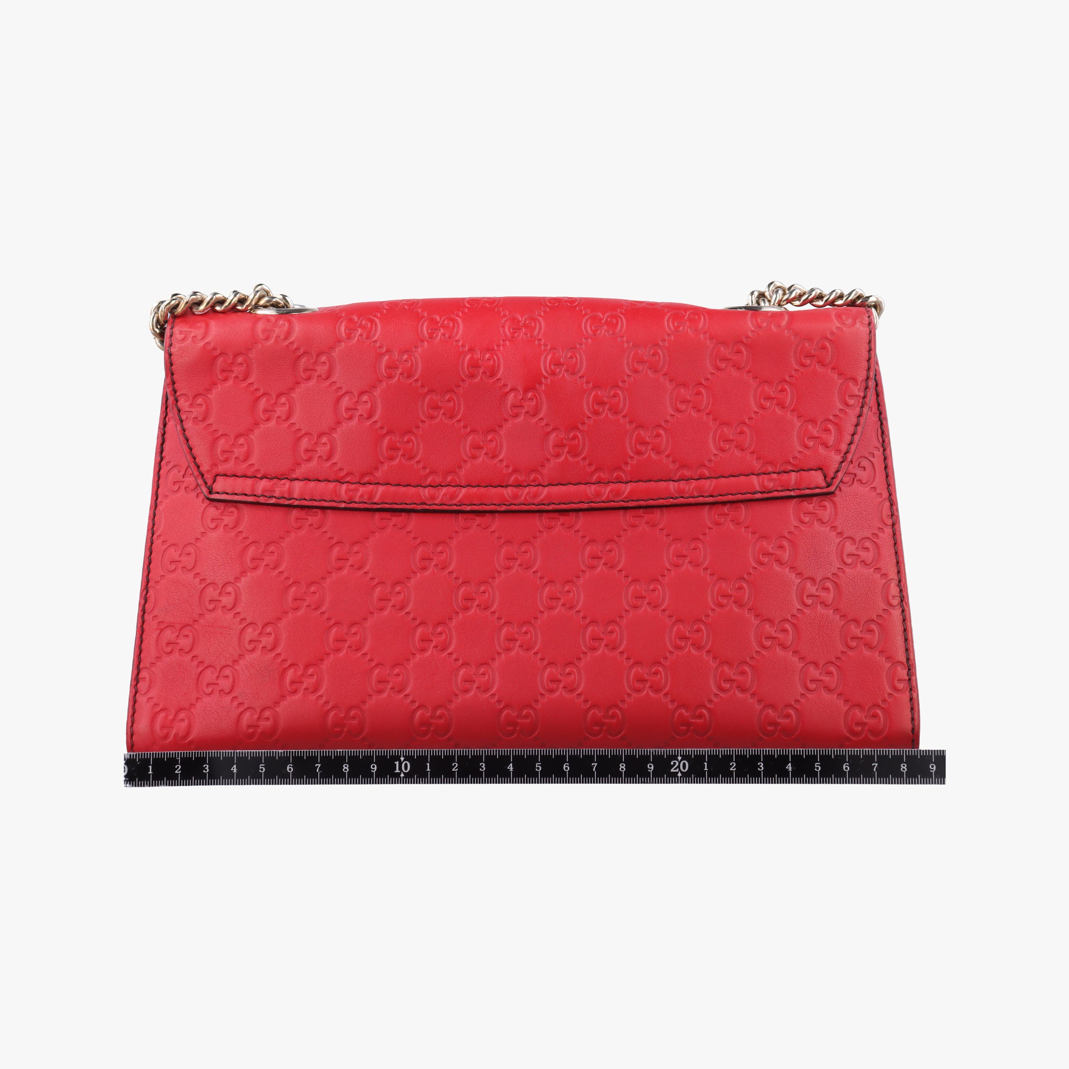 Pre-owned Gucci Emily Red Leather 295402 shoulderbag | stylenewstar