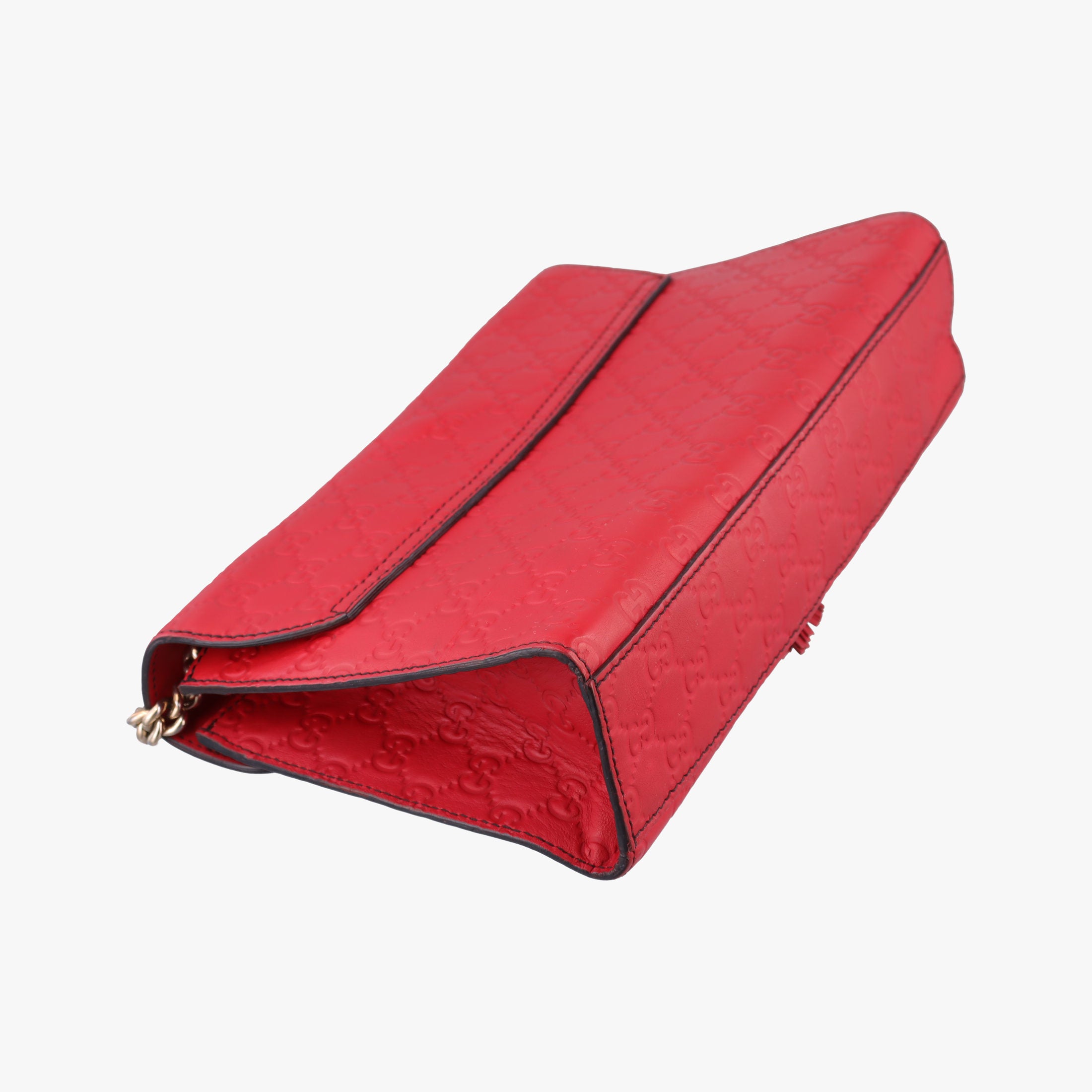 Pre-owned Gucci Emily Red Leather 295402 shoulderbag | stylenewstar