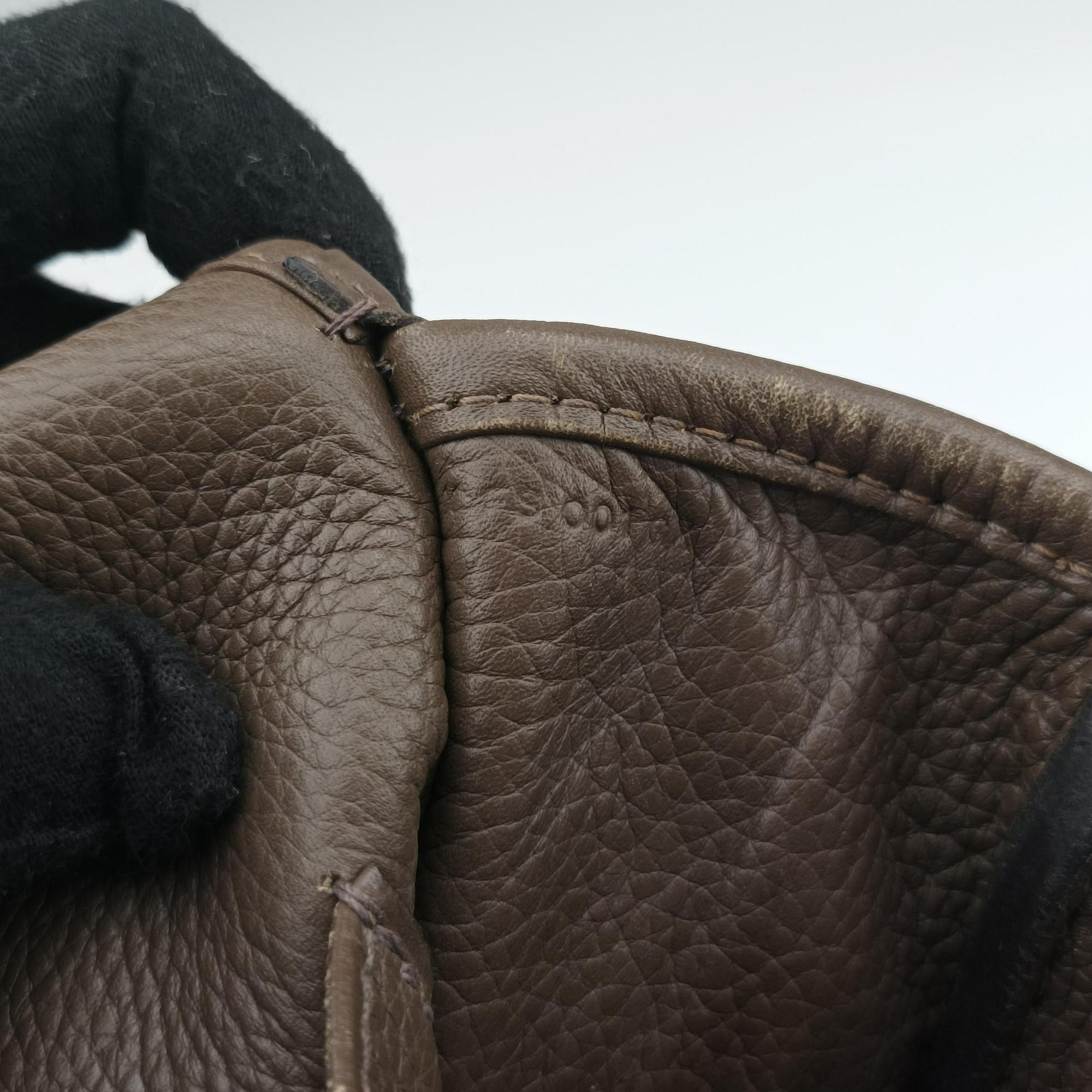 Pre-owned Hermes Barda 30 Brown Taurillon Clemence Leather  shoulderbag | stylenewstar
