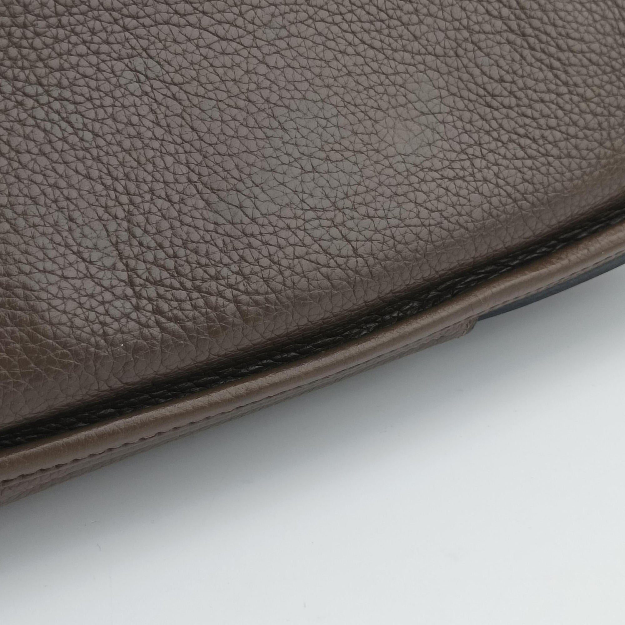 Pre-owned Hermes Barda 30 Brown Taurillon Clemence Leather  shoulderbag | stylenewstar