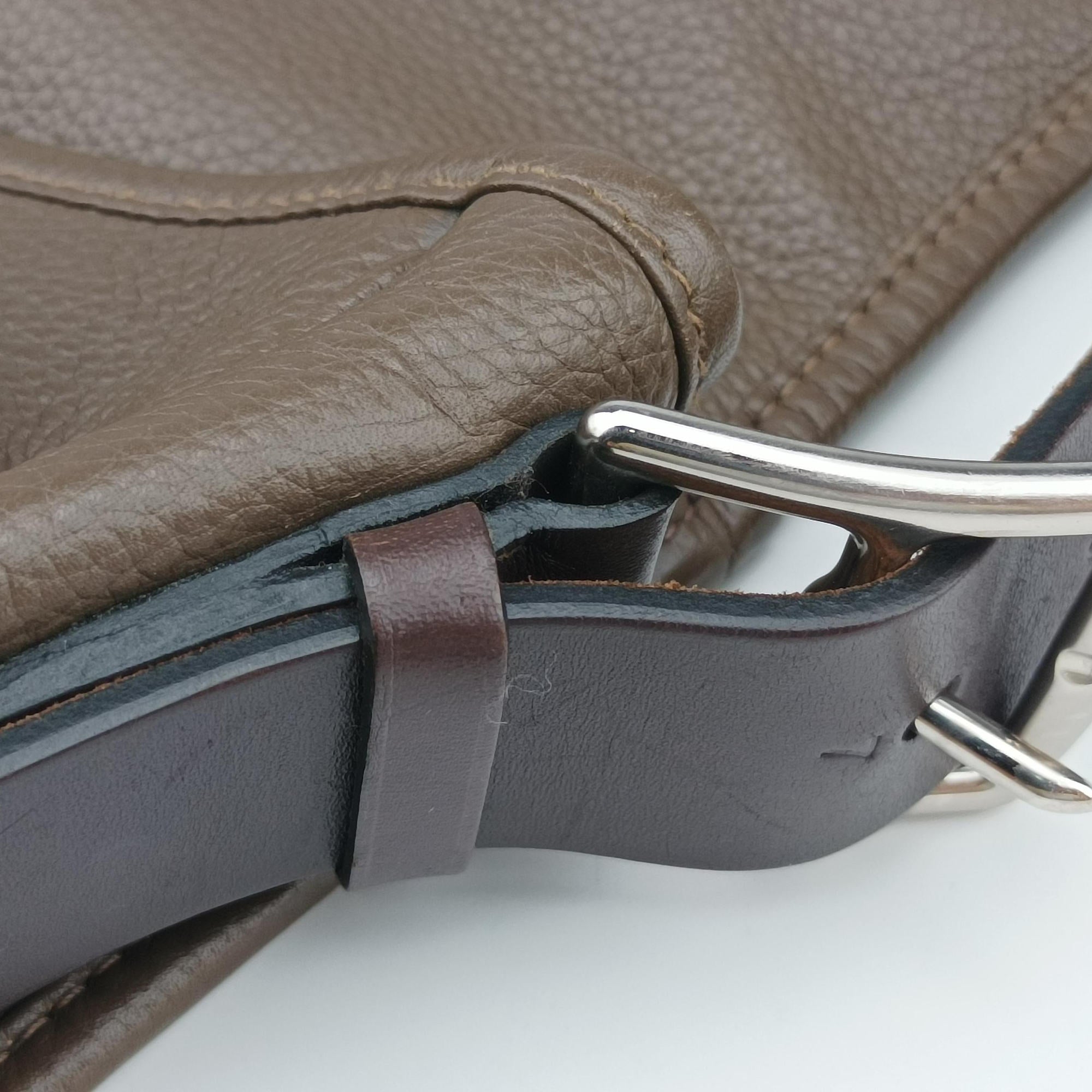 Pre-owned Hermes Barda 30 Brown Taurillon Clemence Leather  shoulderbag | stylenewstar