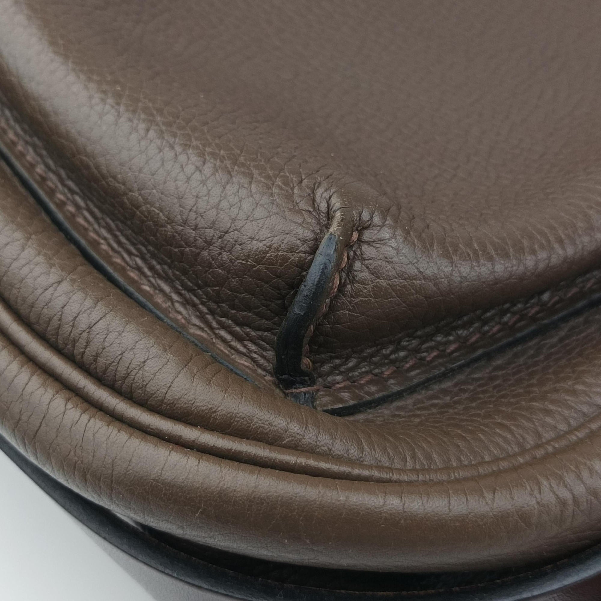 Pre-owned Hermes Barda 30 Brown Taurillon Clemence Leather  shoulderbag | stylenewstar