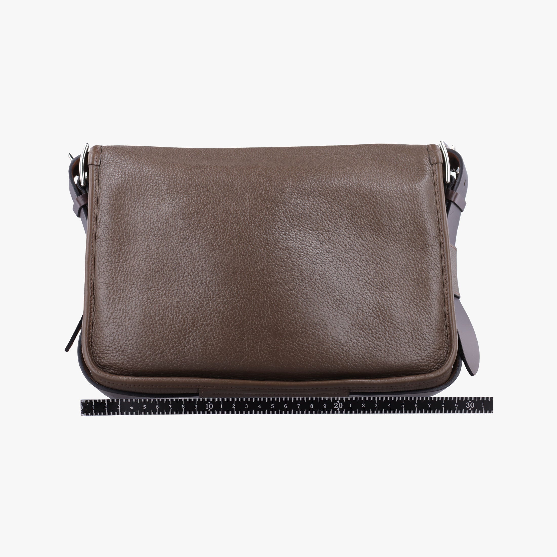 Pre-owned Hermes Barda 30 Brown Taurillon Clemence Leather  shoulderbag | stylenewstar