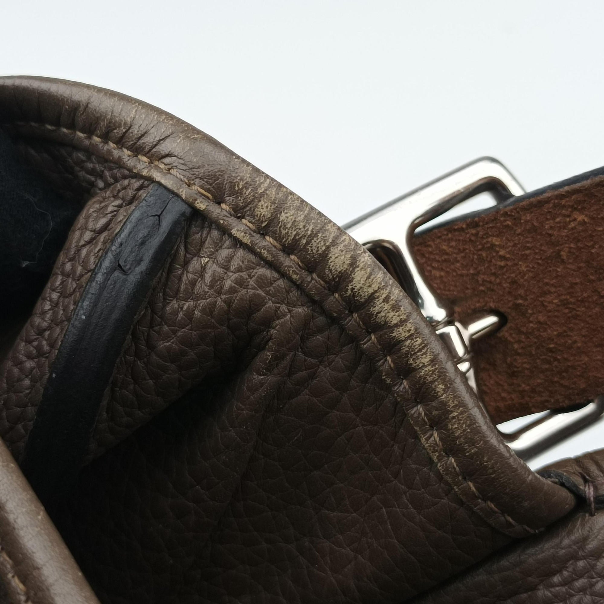 Pre-owned Hermes Barda 30 Brown Taurillon Clemence Leather  shoulderbag | stylenewstar