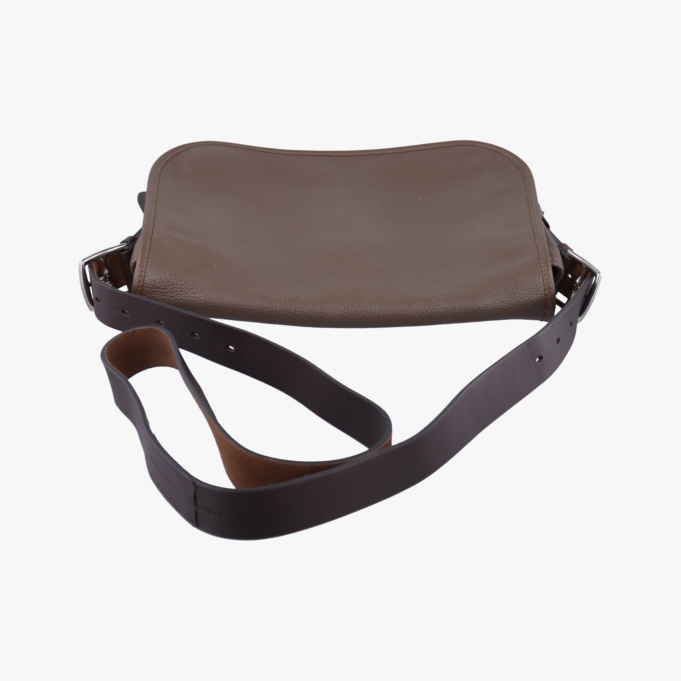 Pre-owned Hermes Barda 30 Brown Taurillon Clemence Leather  shoulderbag | stylenewstar