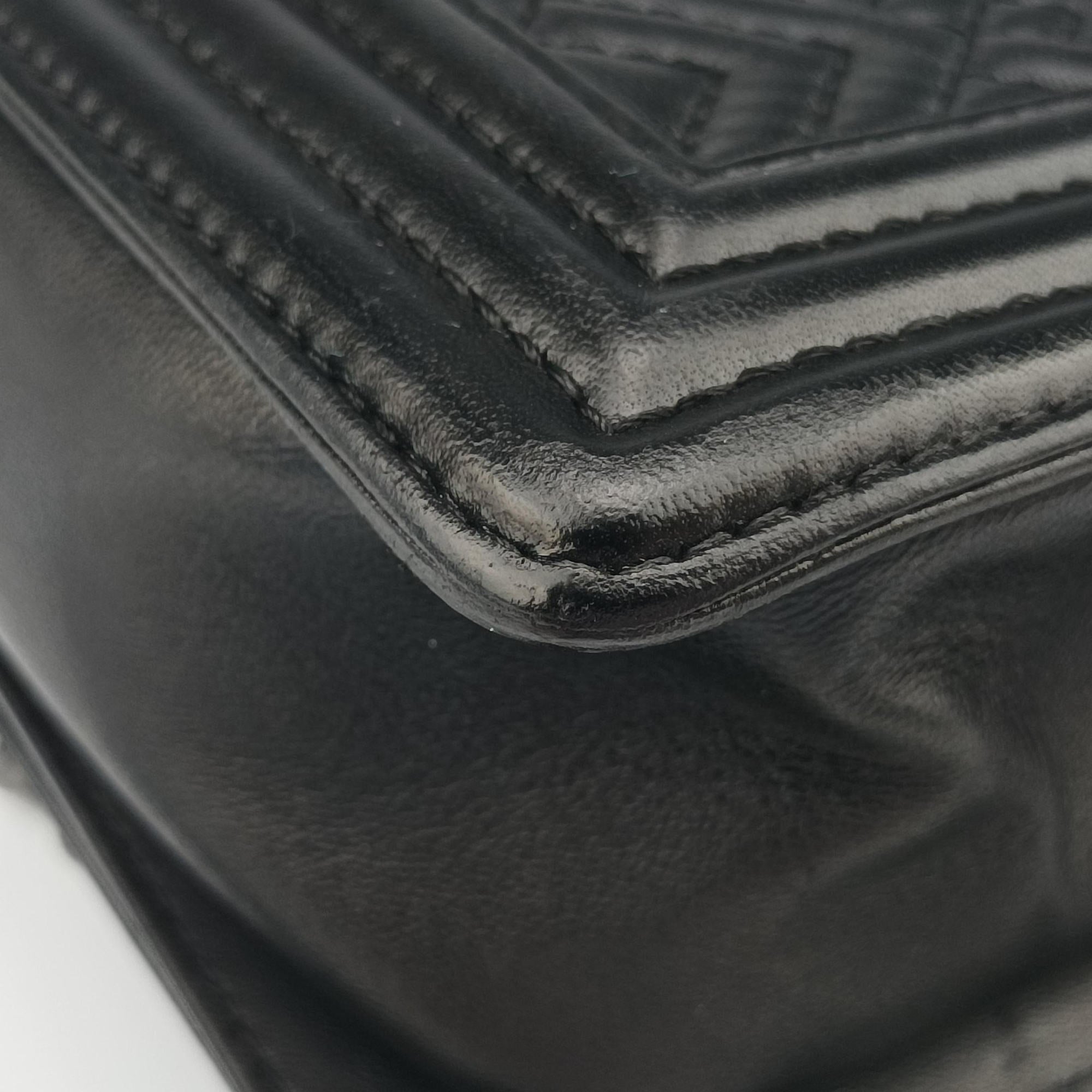 Pre-owned Chanel BOY CHANEL Black lambskin A67086 shoulderbag | stylenewstar
