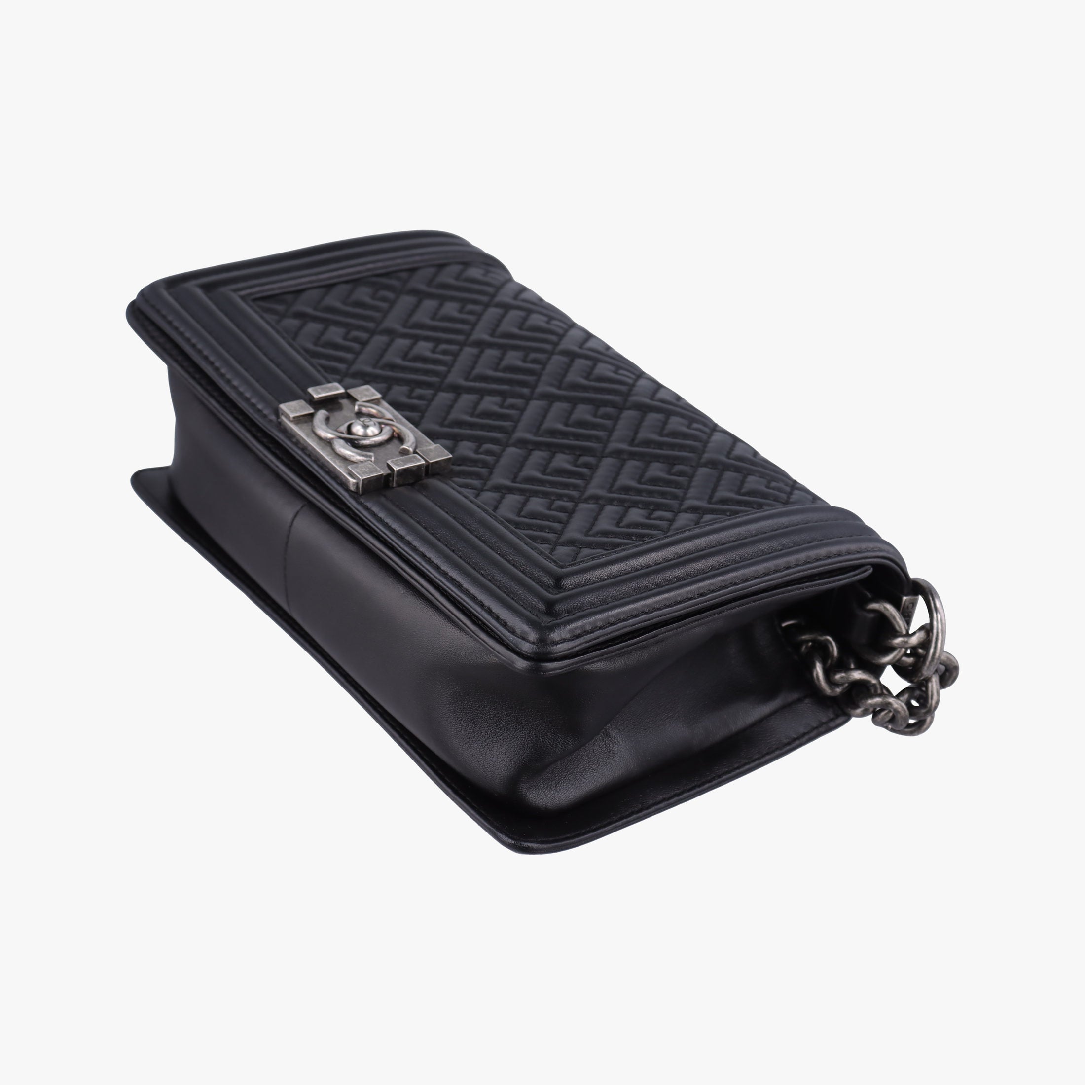 Pre-owned Chanel BOY CHANEL Black lambskin A67086 shoulderbag | stylenewstar