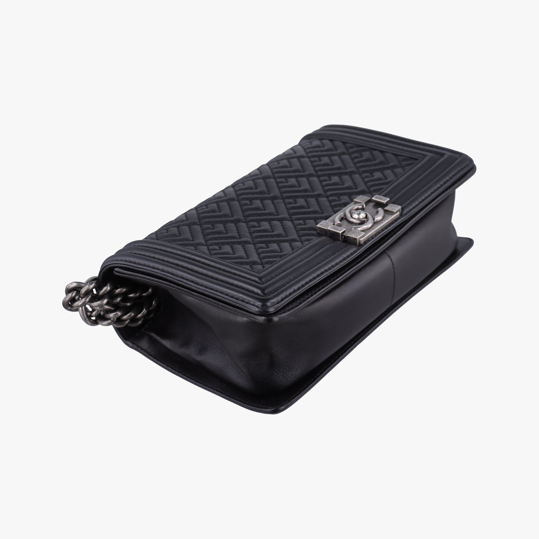 Pre-owned Chanel BOY CHANEL Black lambskin A67086 shoulderbag | stylenewstar